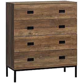 VANCOUVER Oak Finish Chest of Drawers - Medium-sized, 4 Drawers