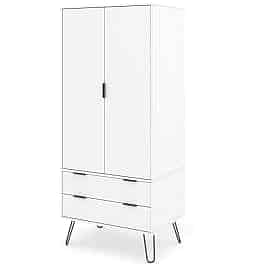 Augusta White 2 Door 2 Drawer Wardrobe