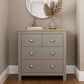 Grey Chest of Drawers - LEDBURY Medium Chest  4 Drawers