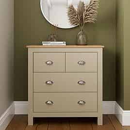 Cream Chest of Drawers - LEDBURY Medium Chest  4 Drawers
