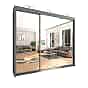 Full Mirrored Large Grey Sliding Wardrobe 250cm