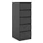 Naia Narrow Chest of 5 Drawers in Black Matt