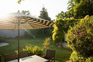 Outdoor Umbrella with Base Support