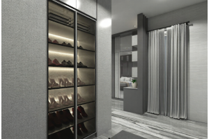 Mirrored Shoe Cabinet