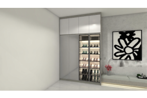 Slim shoe storage cabinet