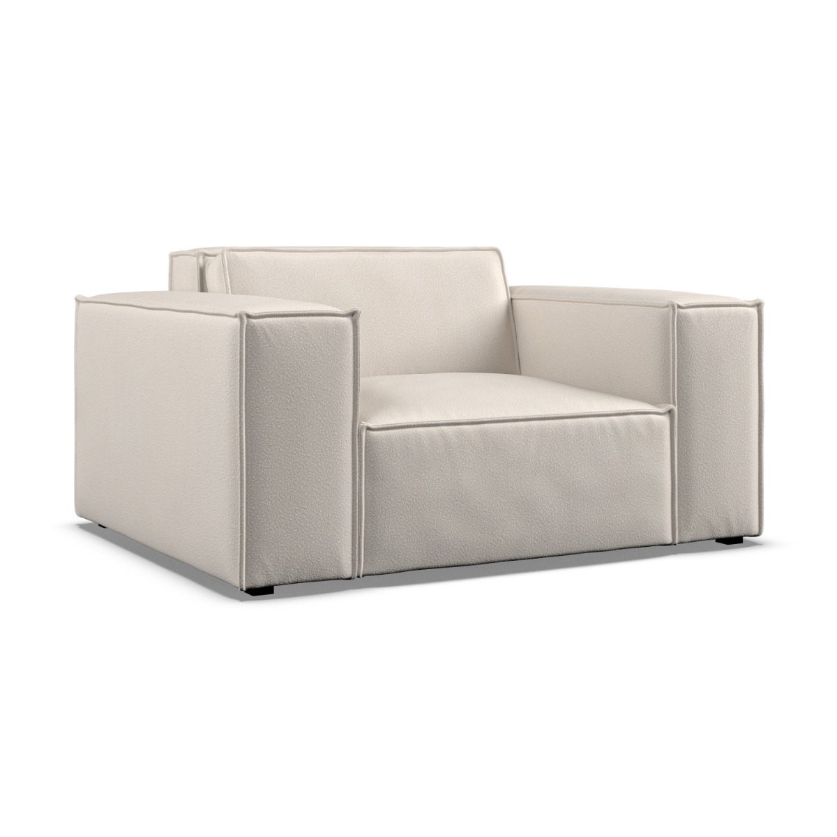 Armchair - LUCCA Fabric Ivory - Edgbaston Living