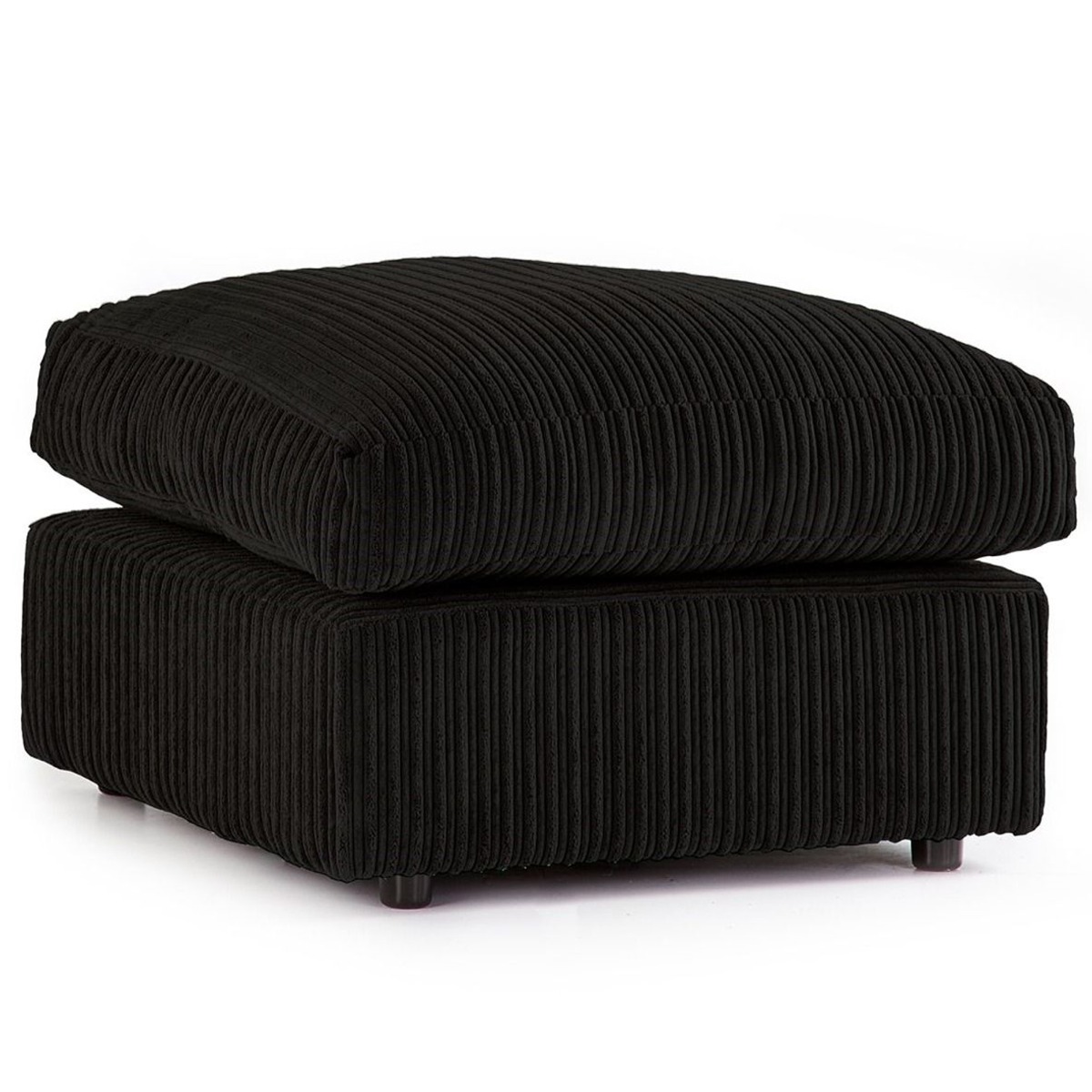 Footstool - CORDURA Jumbo Cord Black - Home Done