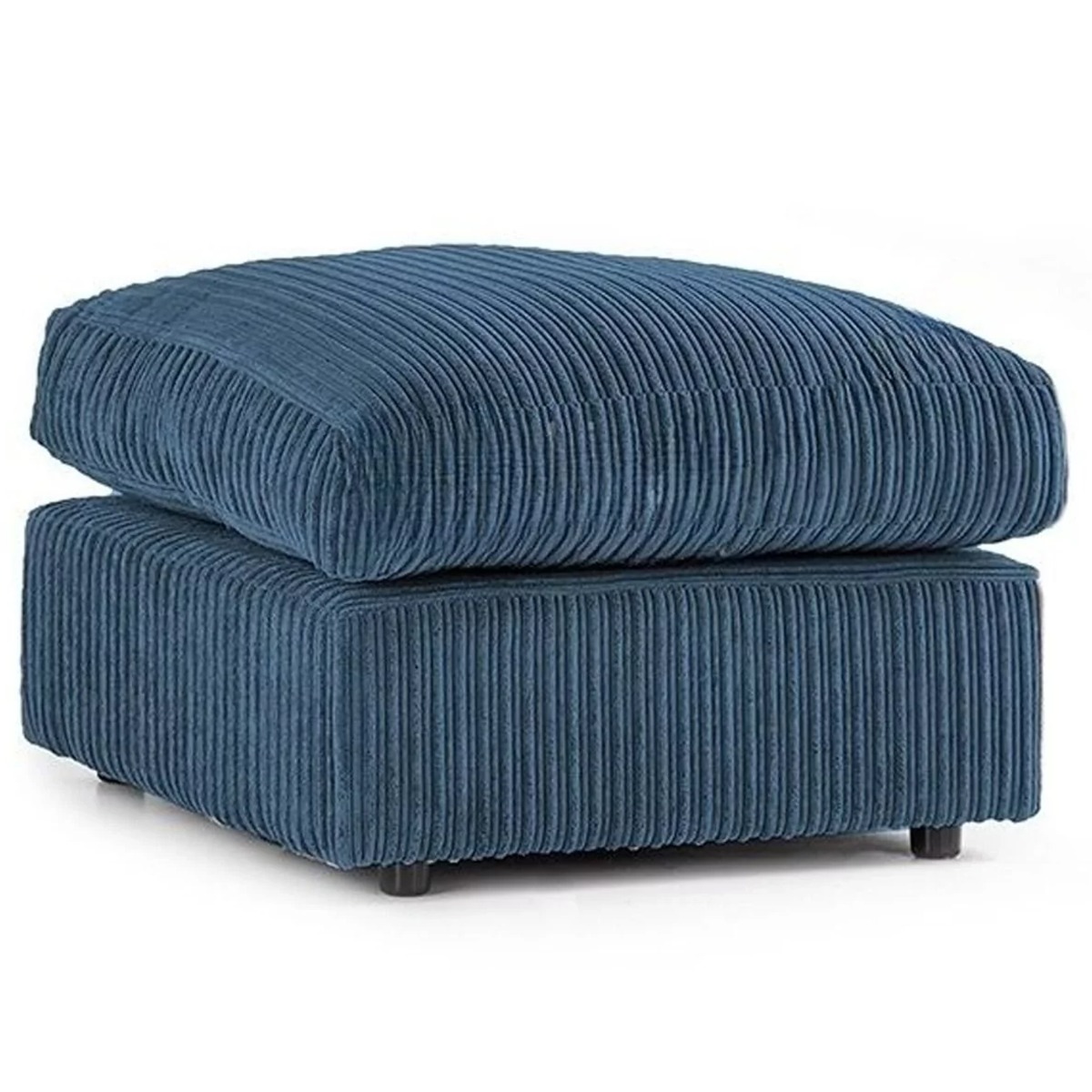 Footstool - CORDURA Jumbo Cord Blue - Home Done