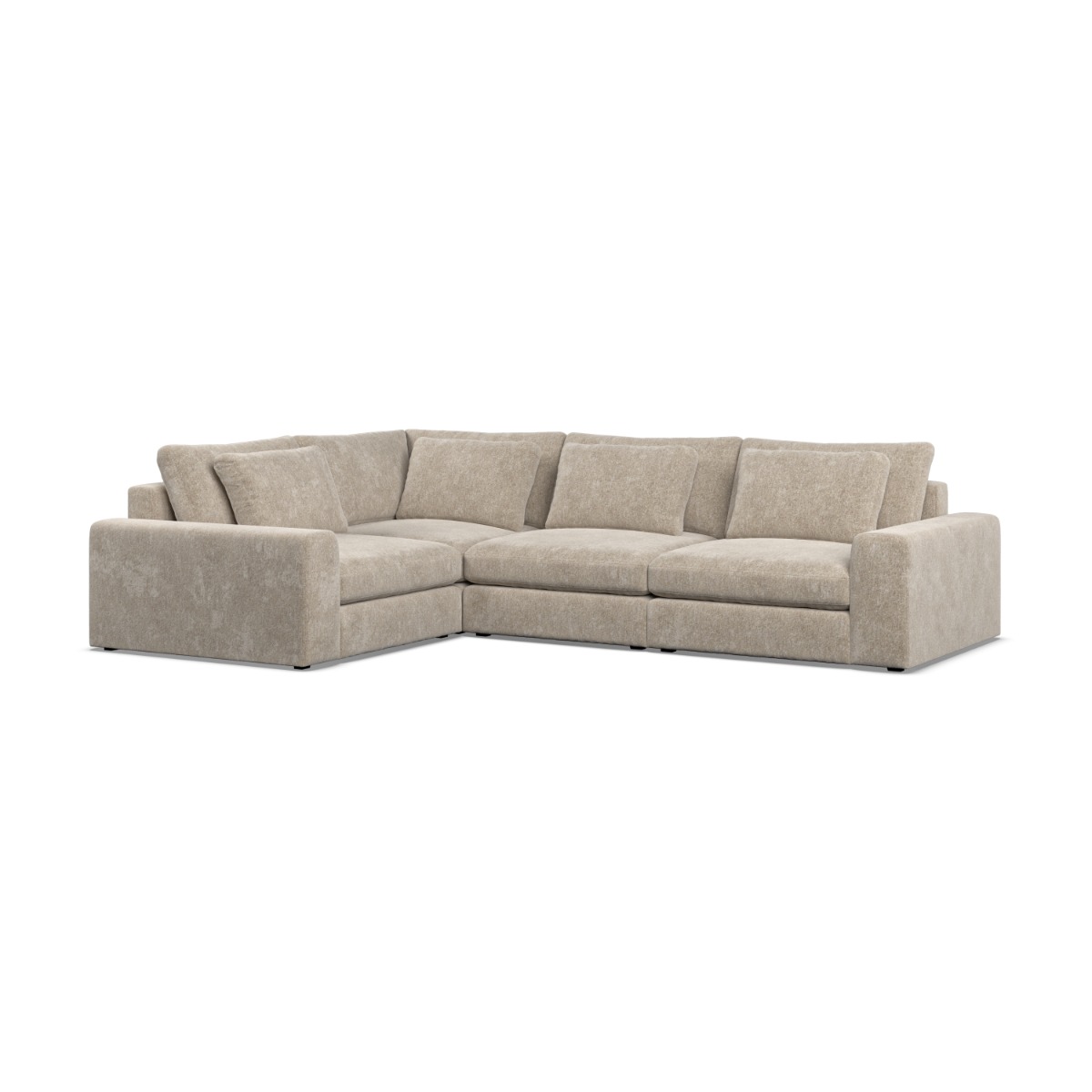 Corner Sofa - SOVA Fabric 3 Seater Right Hand Facing Pearl - Edgbaston Living