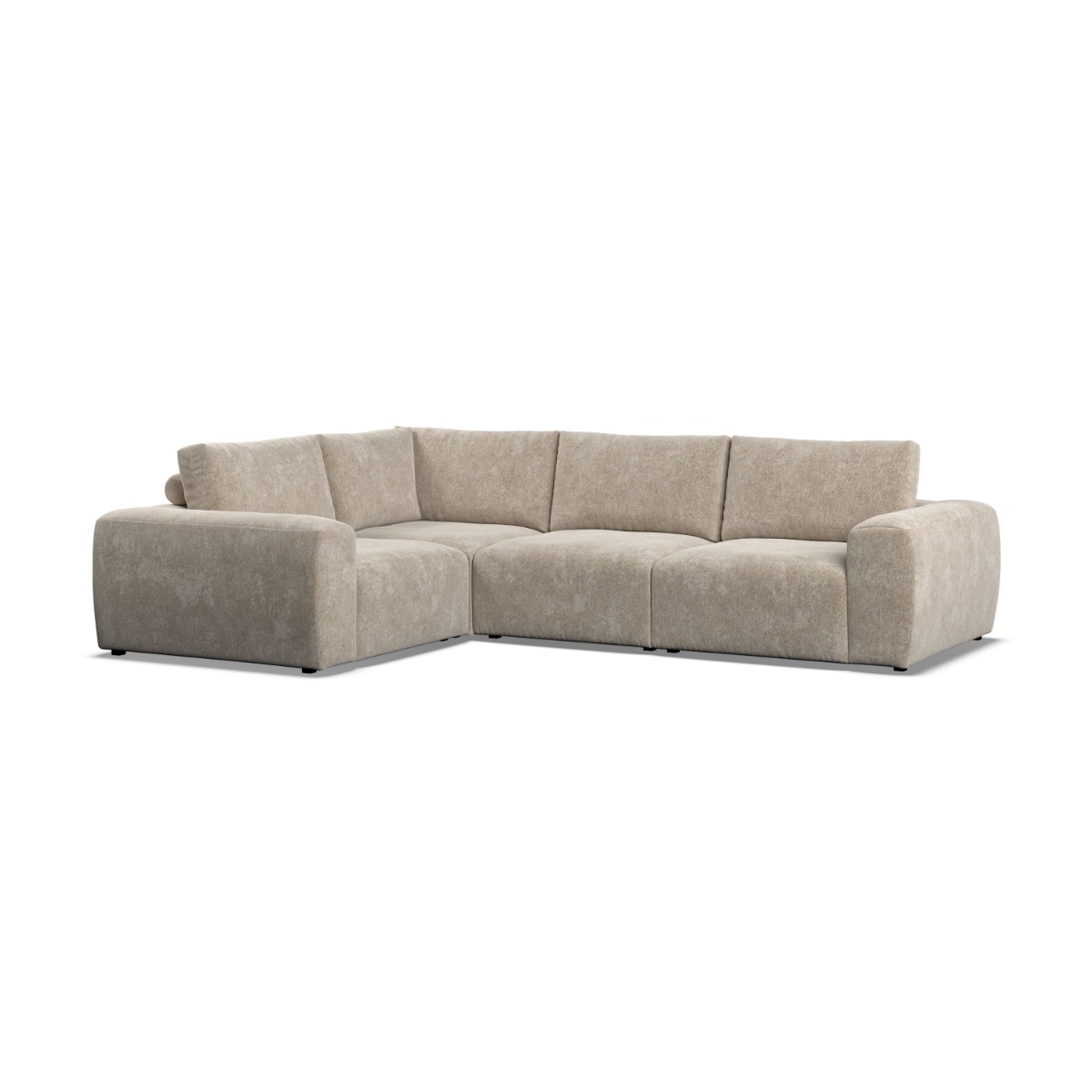 Corner Sofa - GRAZ Fabric 4 Seater Right Hand Facing - Pearl - Edgbaston Living