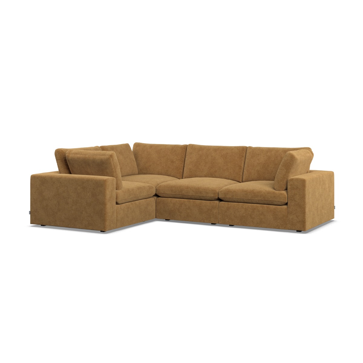 Corner Sofa - OBLAK Fabric 3 Seater Right Hand Facing Amber - Edgbaston Living