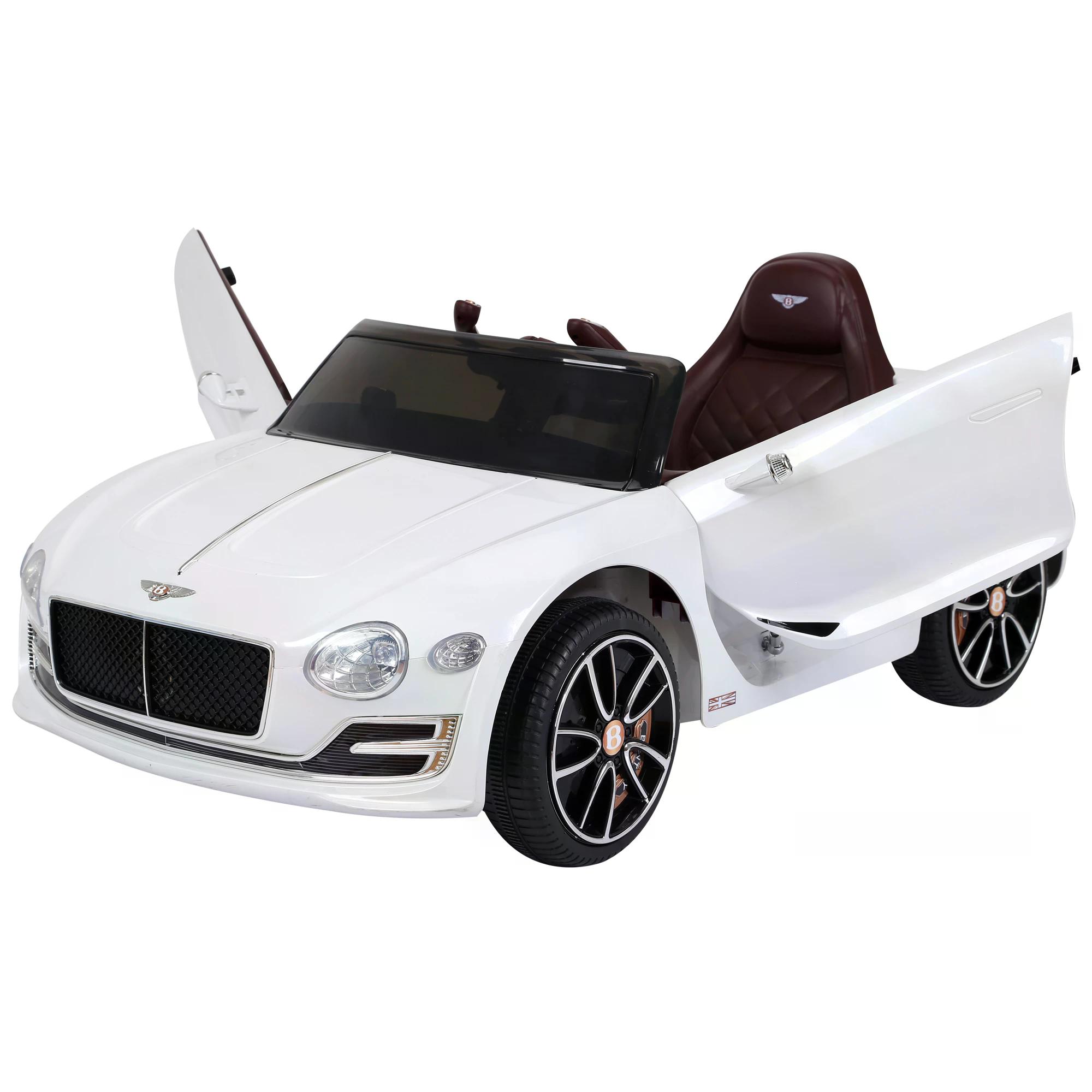 Kids Electric Ride-on Car W/ LED Lights-White - Life Essentials