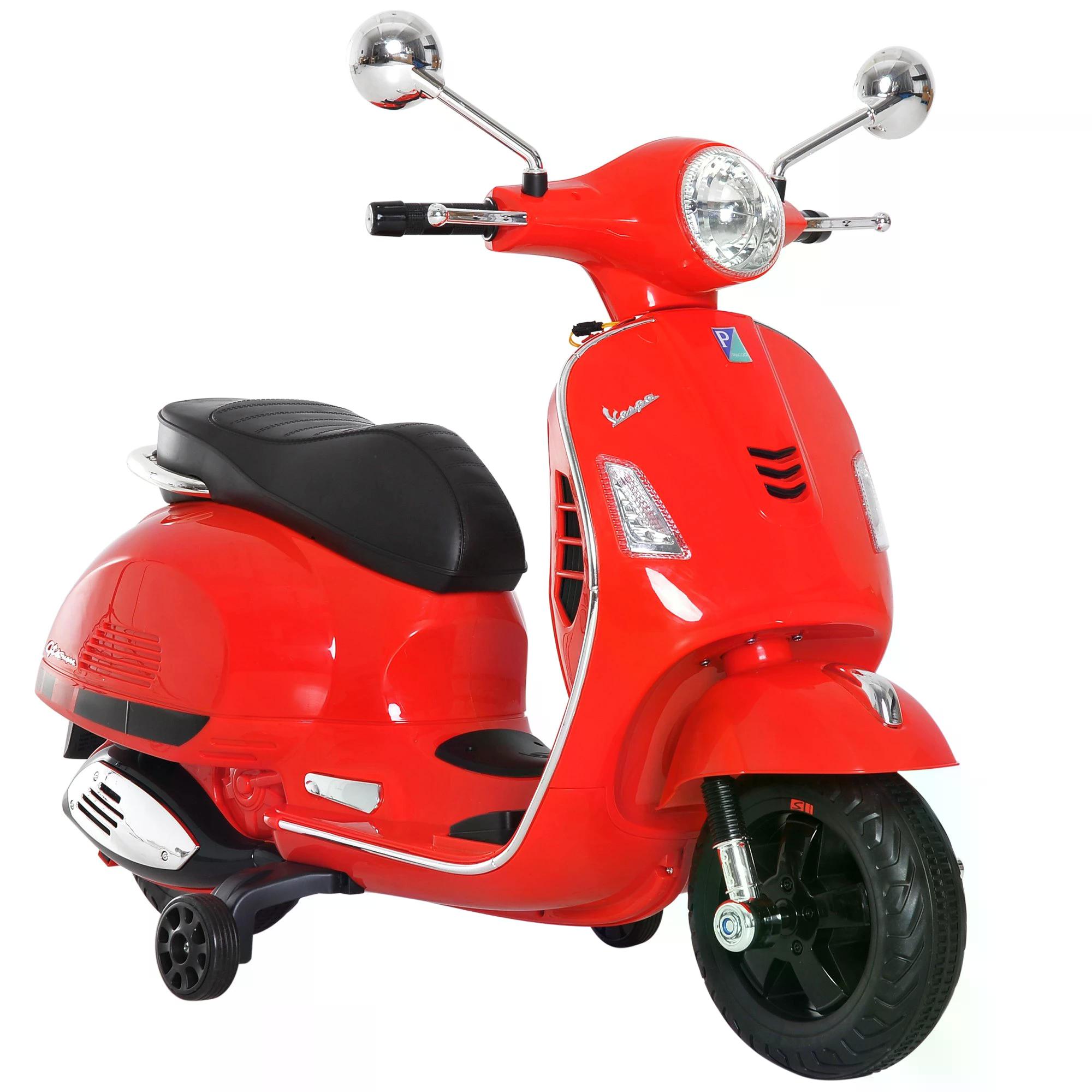 Kids Ride On Motorcycle, 6V, W/LED Lights-Red - Life Essentials