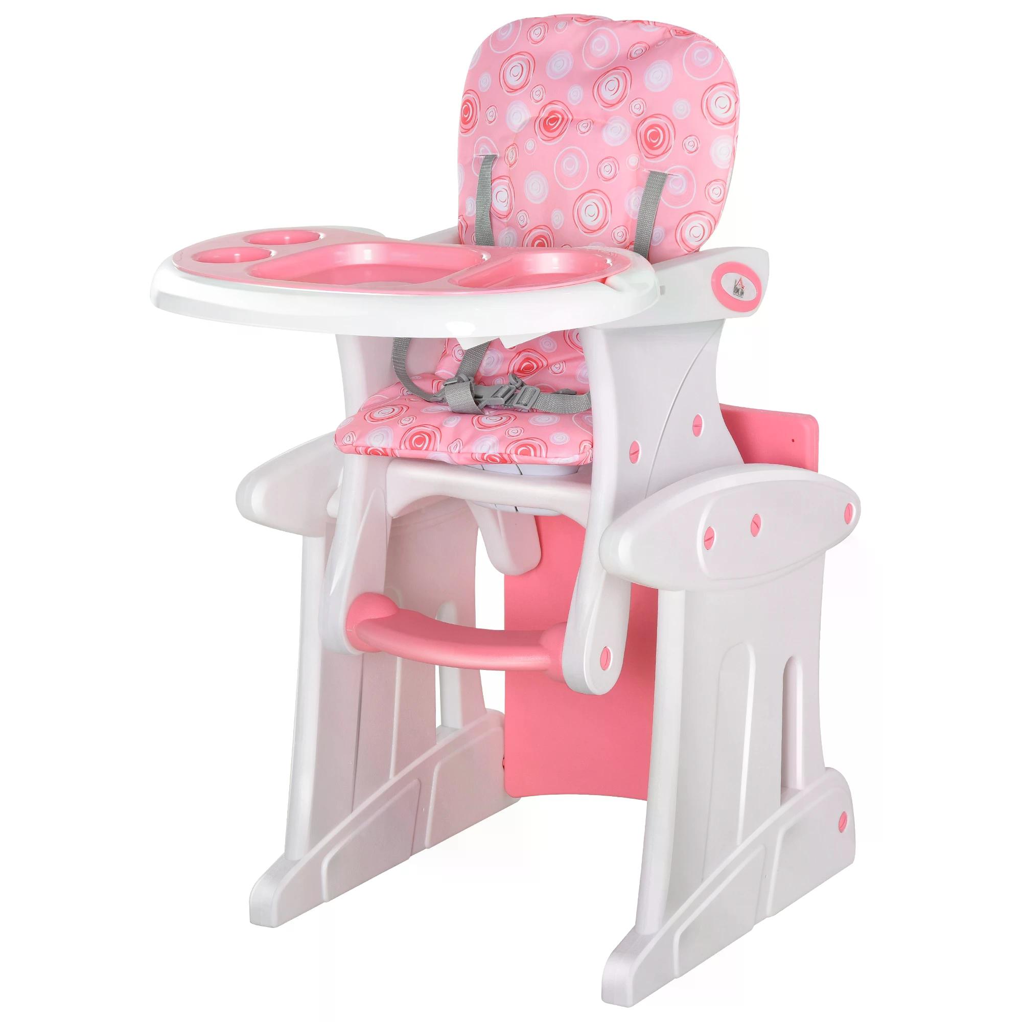 HDPE 3-in-1 Baby Booster High Chair Pink - Life Essentials