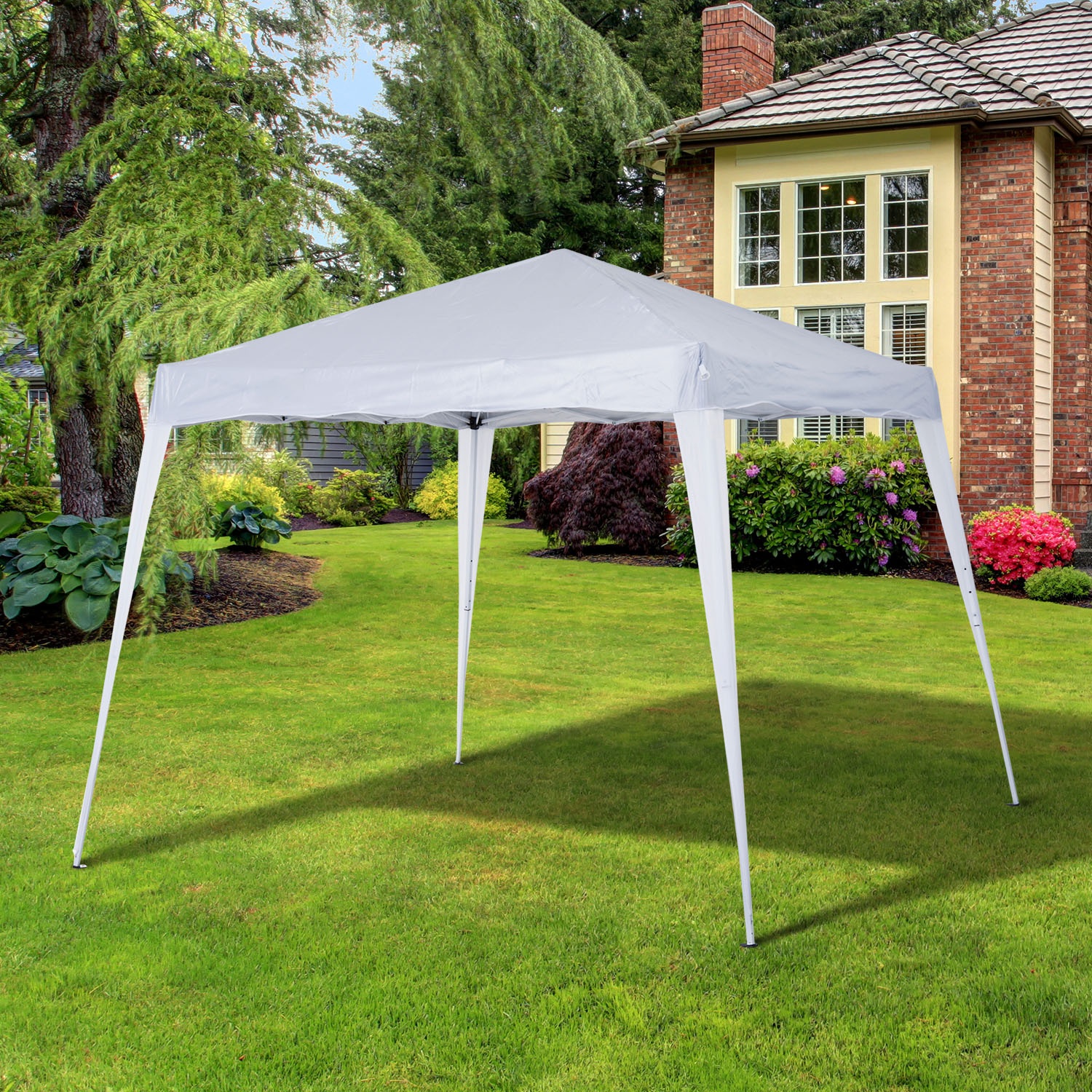 Pop-Up Tent, 3Lx3Wx2.4H m-White - Life Essentials