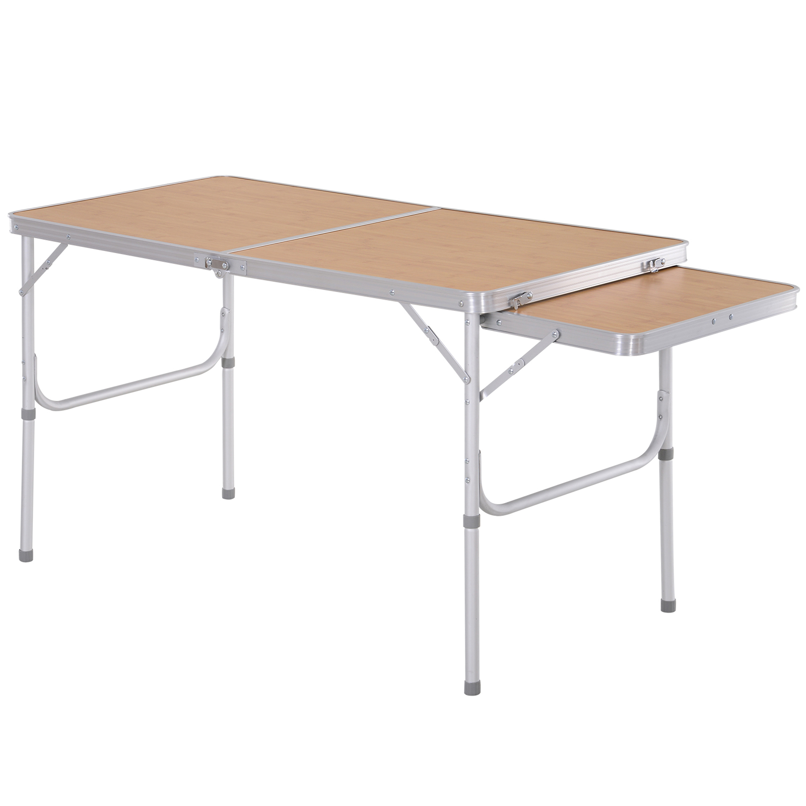 Aluminium MDF-Top 4ft Folding Portable Outdoor Table Silver - Life Essentials
