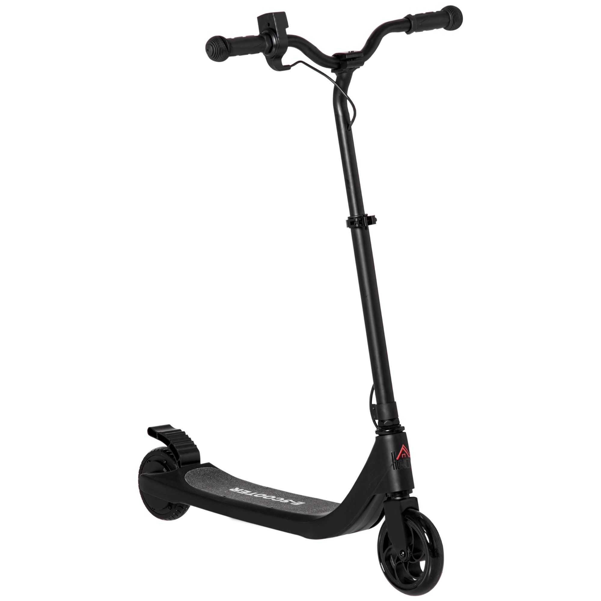 Electric Scooter, 120W Motor E-Scooter w/ Battery Display, Adjustable Height, Rear Brake for Ages 6+ Years - Black - Life Essentials