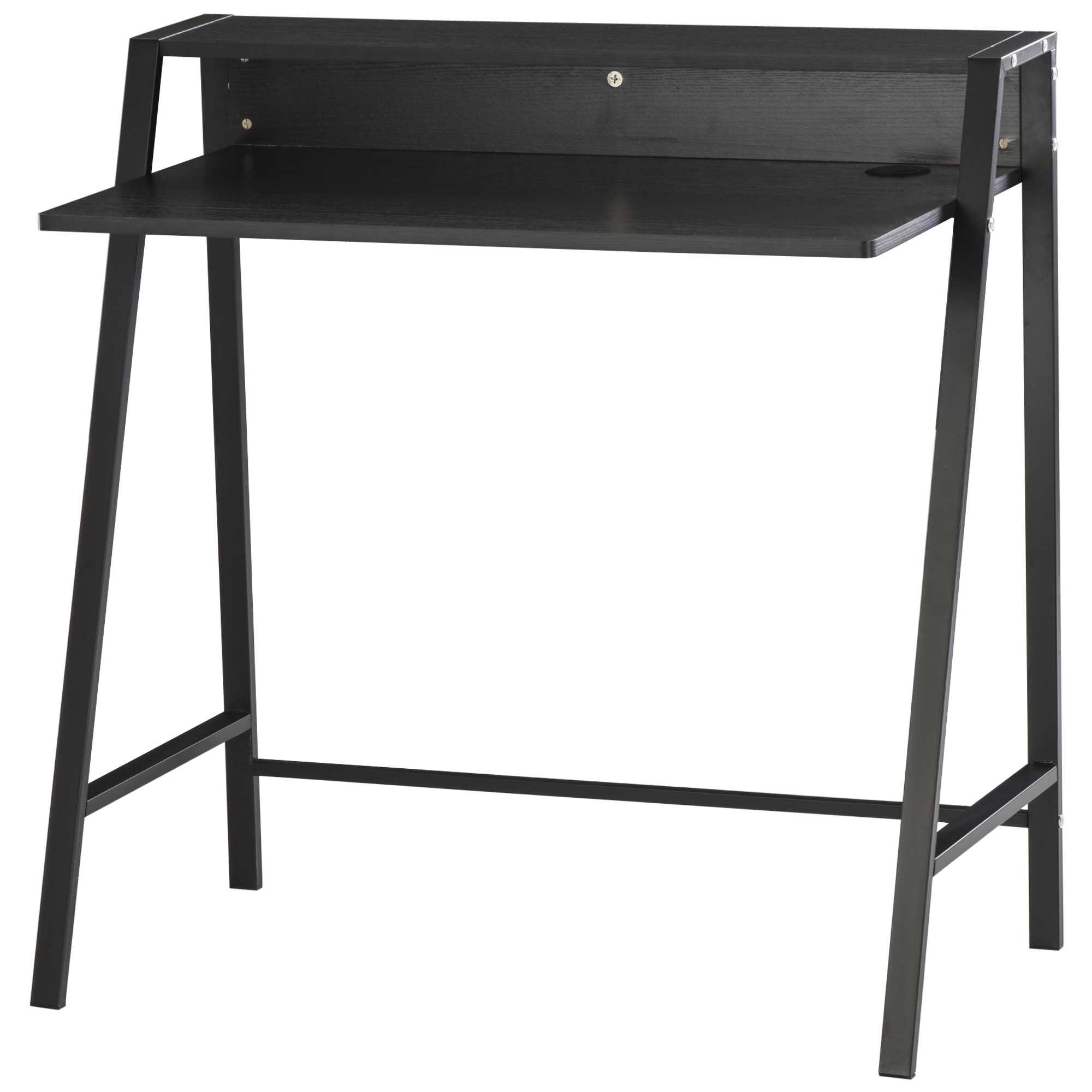 Writing Desk Computer Table Home Office PC Laptop Workstation Storage Shelf Color Black - Life Essentials