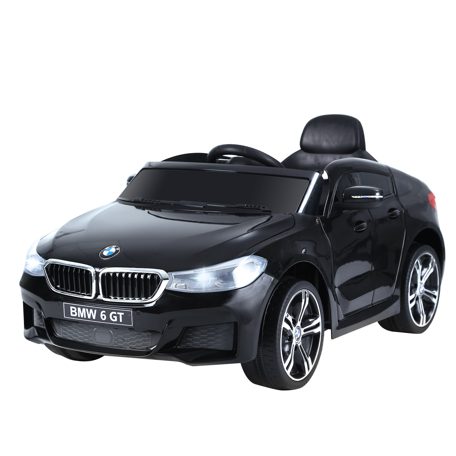 Kids Electric Ride On Car 6V Licensed BMW 6GT W/ Remote-Black - Life Essentials