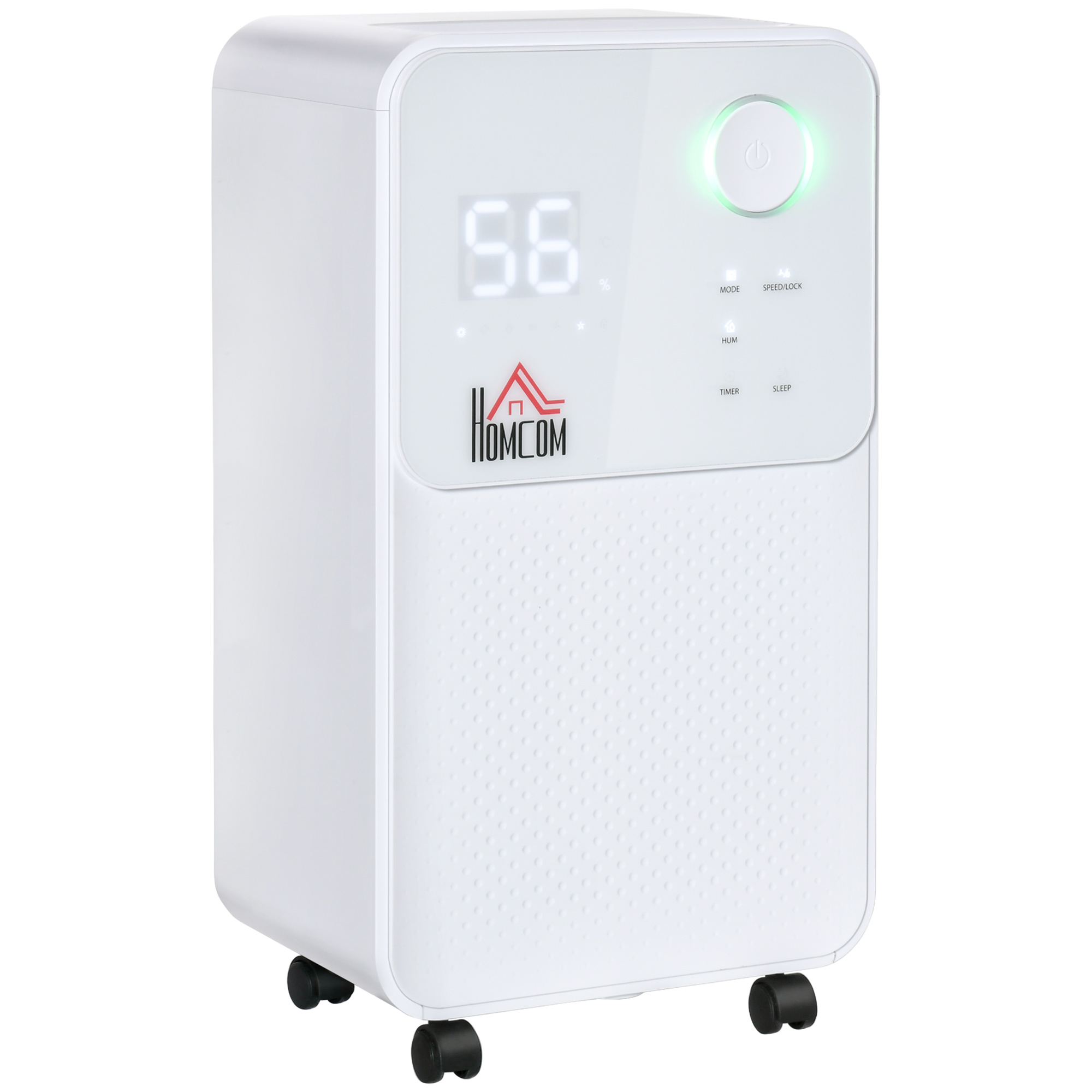 2000ML Portable Quiet Dehumidifier, Electric Moisture Air De-Humidifier with 3 Modes - White - Life Essentials