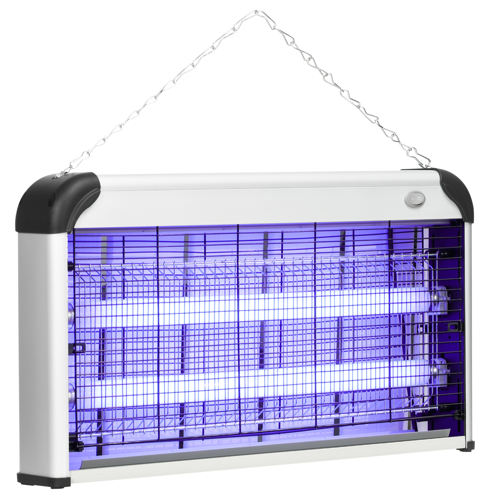Free Standing Wall Hanging 30W Electric Fly Mosquito Killer 60m2 Coverage Electric Fly Zapper, Bug Zapper, Insect Killer Silver - Life Essentials