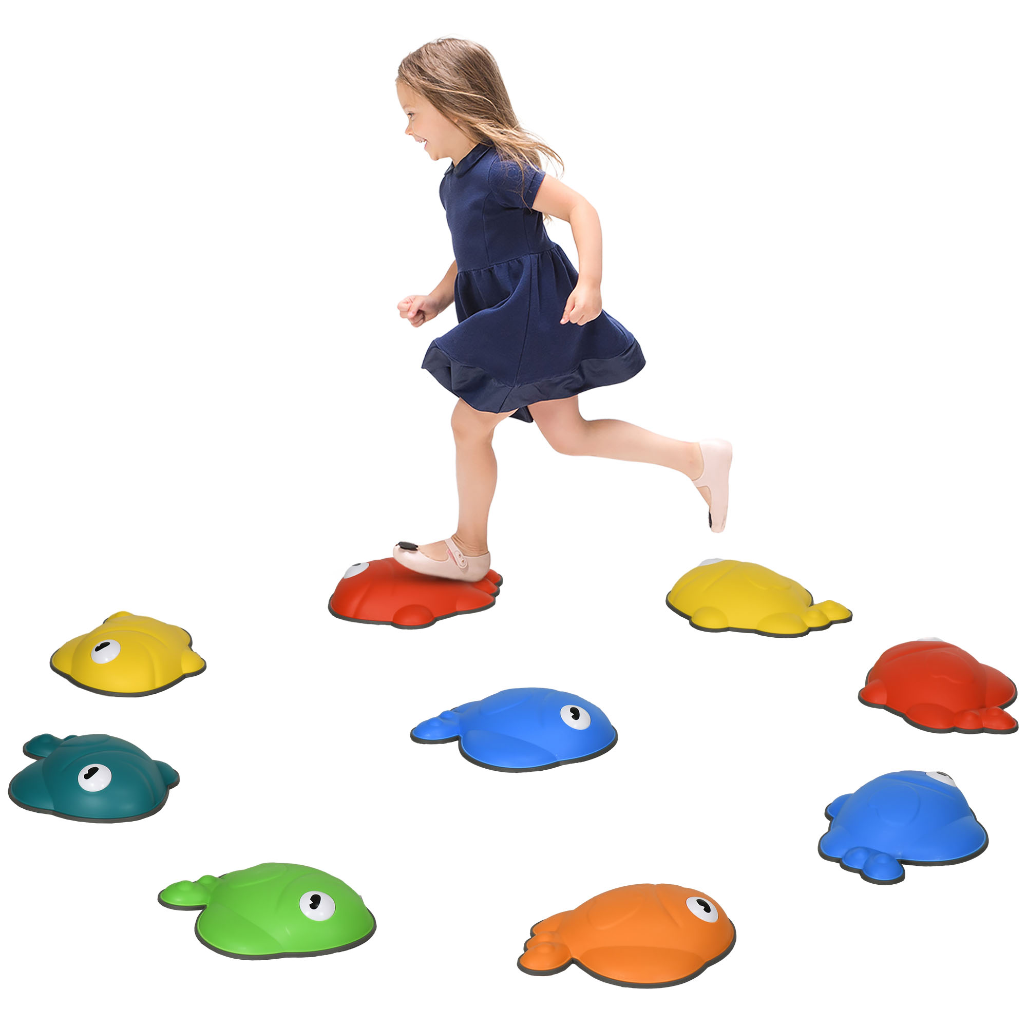 Kinsey 9 Pcs Balance Stepping Stones Kids for Sensory Non-slip Edge - - Life Essentials