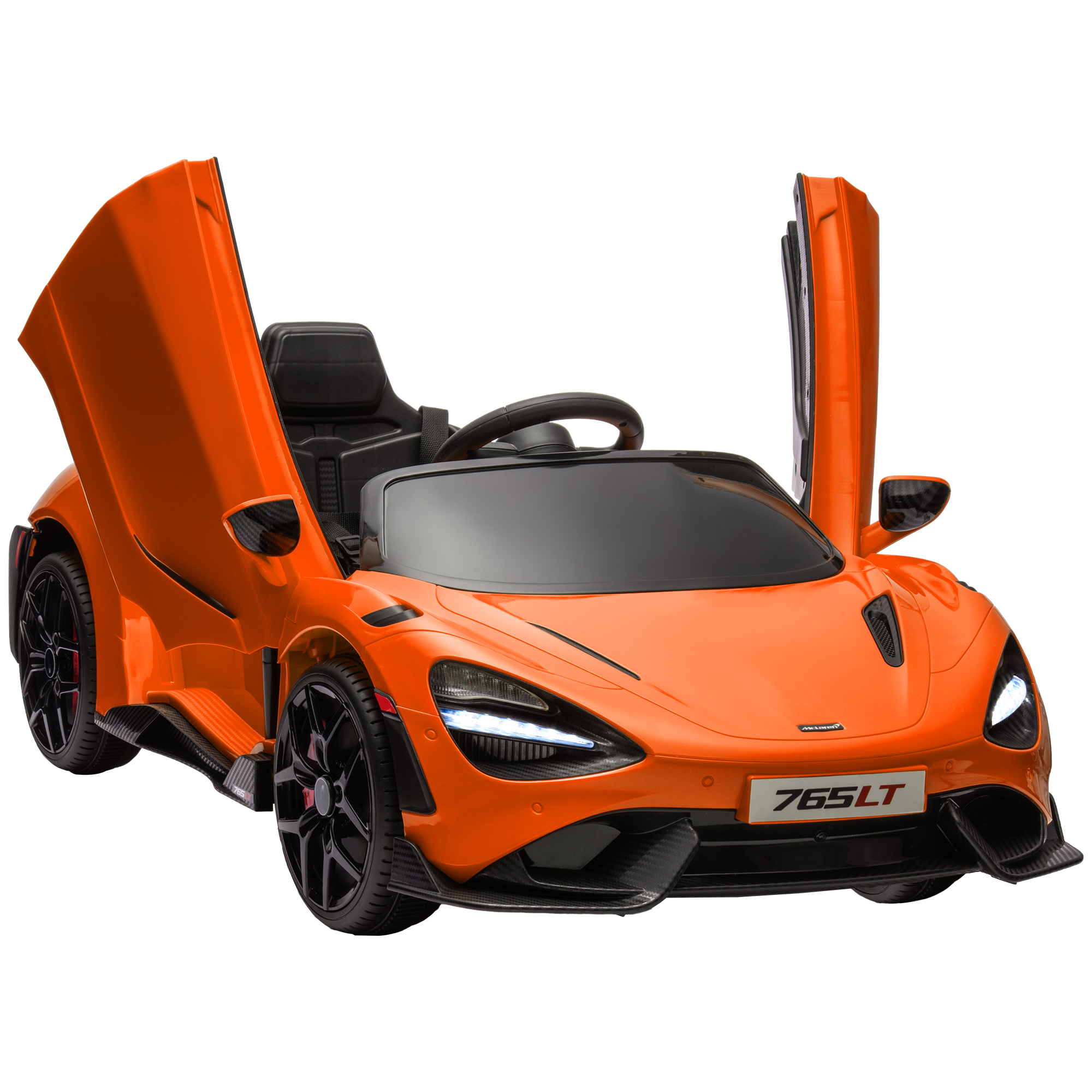 Kids Electric Car - 12V Kids Electric Ride On Car Orange 68cm - Life Essentials
