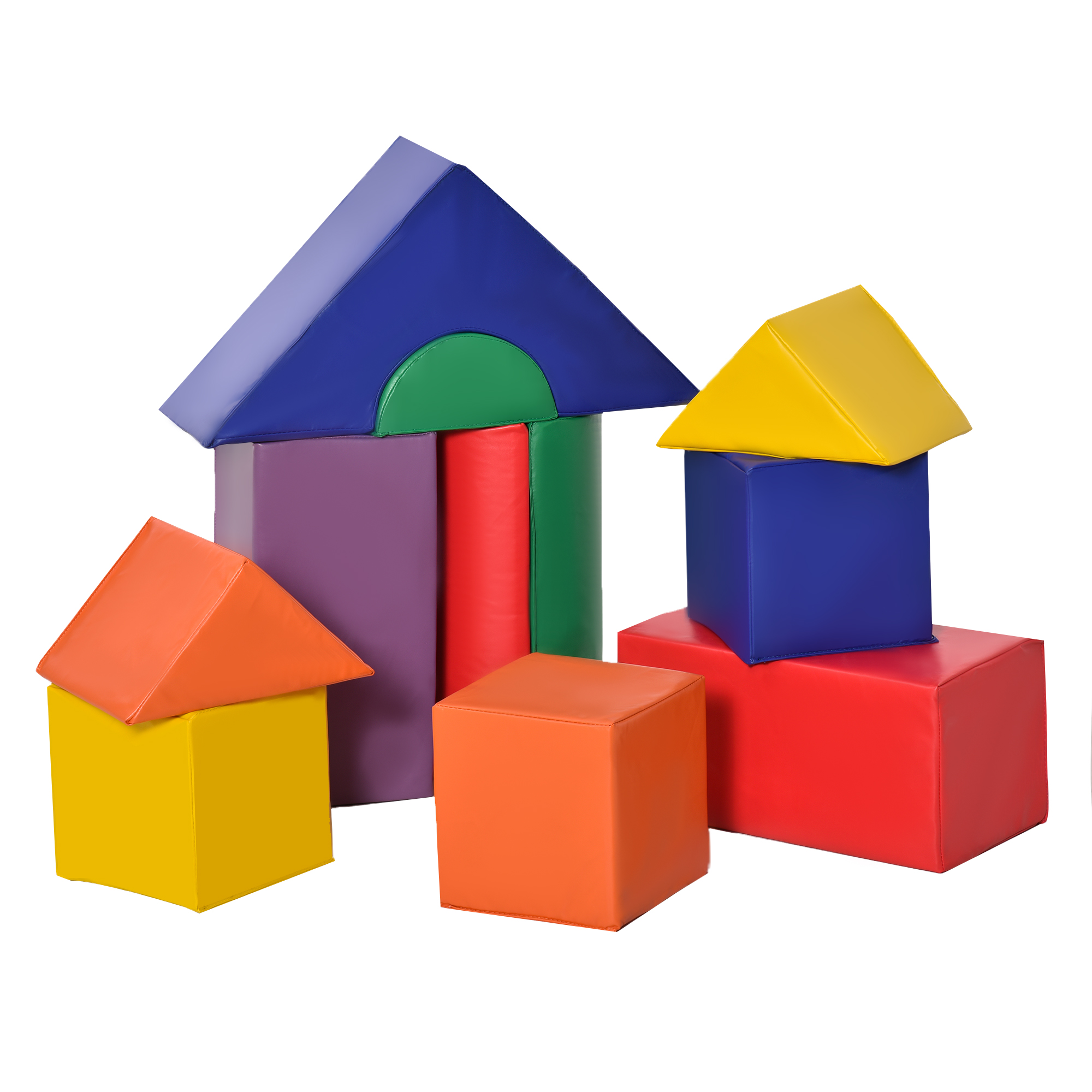 11 Piece Soft Play Blocks Kids Climb and Crawl Gym Toy Foam Building and Stacking Blocks Non-Toxic Learning Play Set Activity Toy Brick - Life 