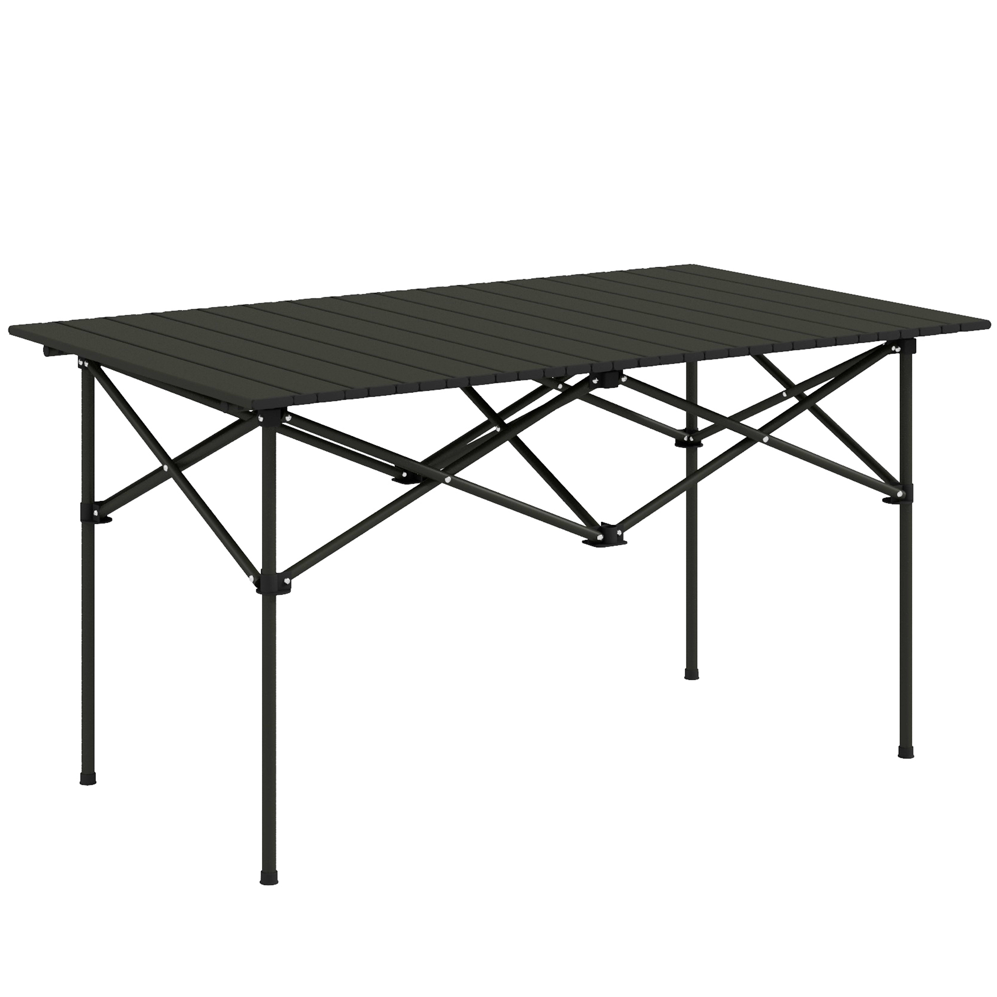 Jones Aluminium Lightweight Folding Picnic Table with Carry Bag - Black - Life Essentials