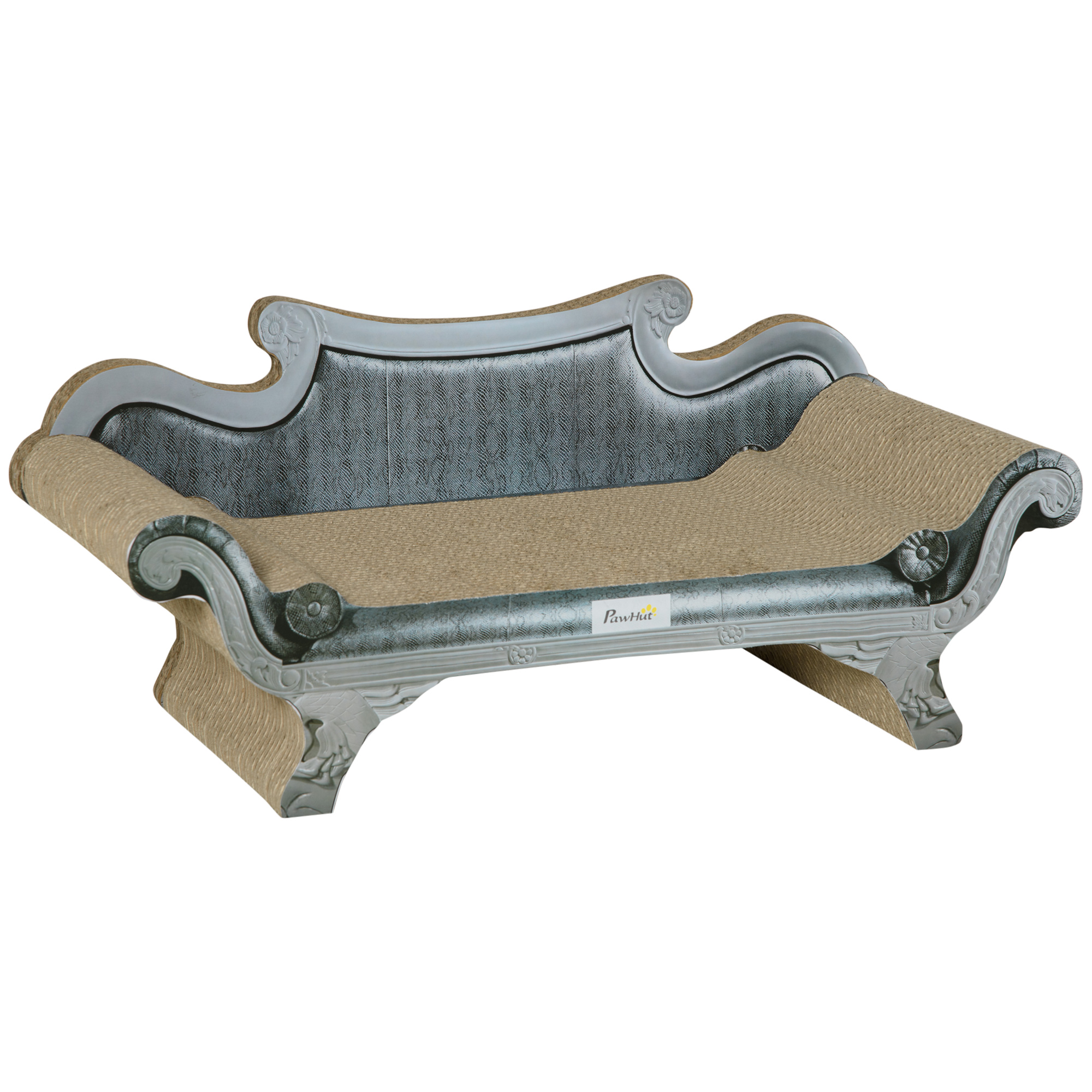 Cat Scratching Board with Catnip, Cardboard Scratcher Lounger Bed, 60 x 29 x 26.5cm - Life Essentials