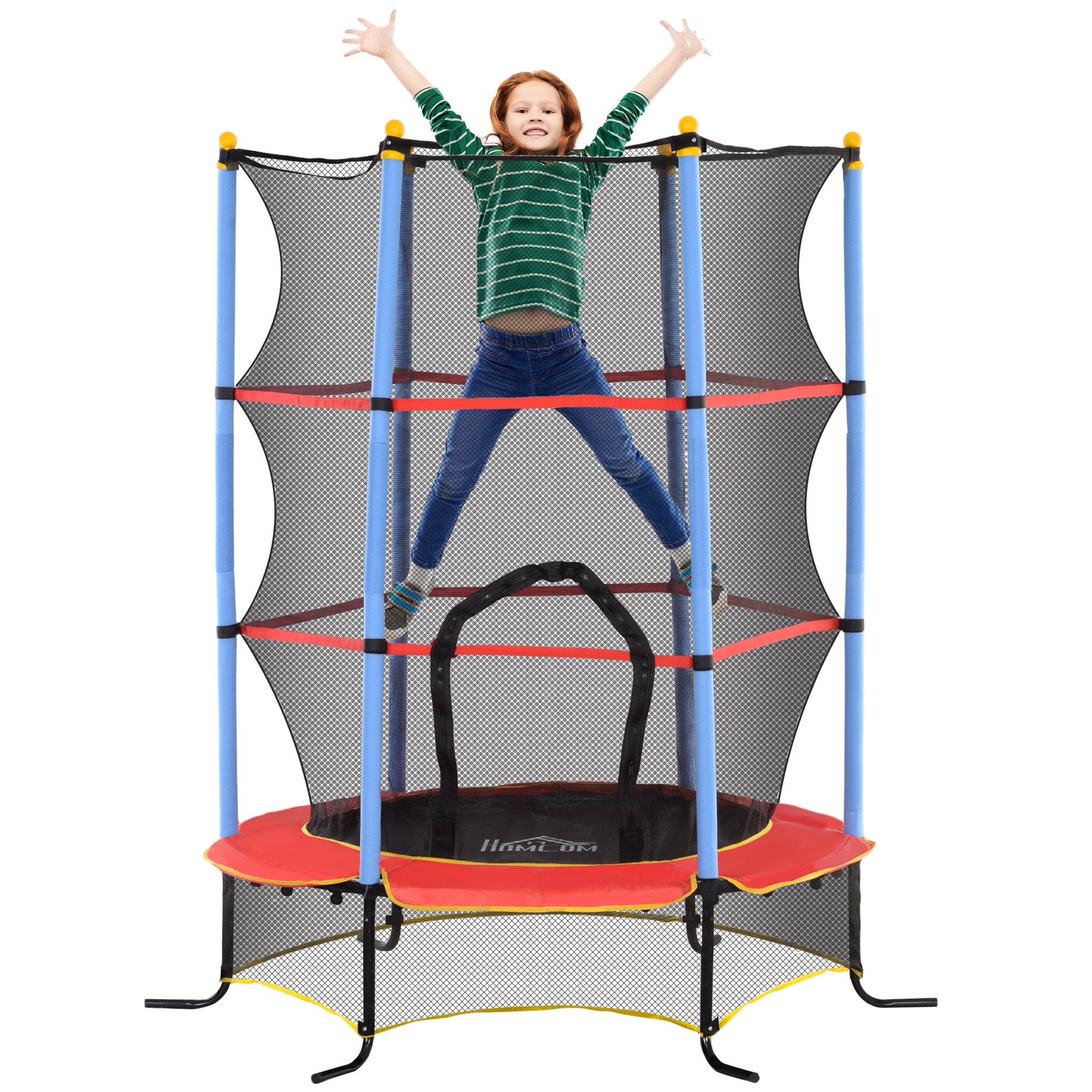 Kids Trampoline - Trampoline For Ages 3-10 Years Blue - Life Essentials
