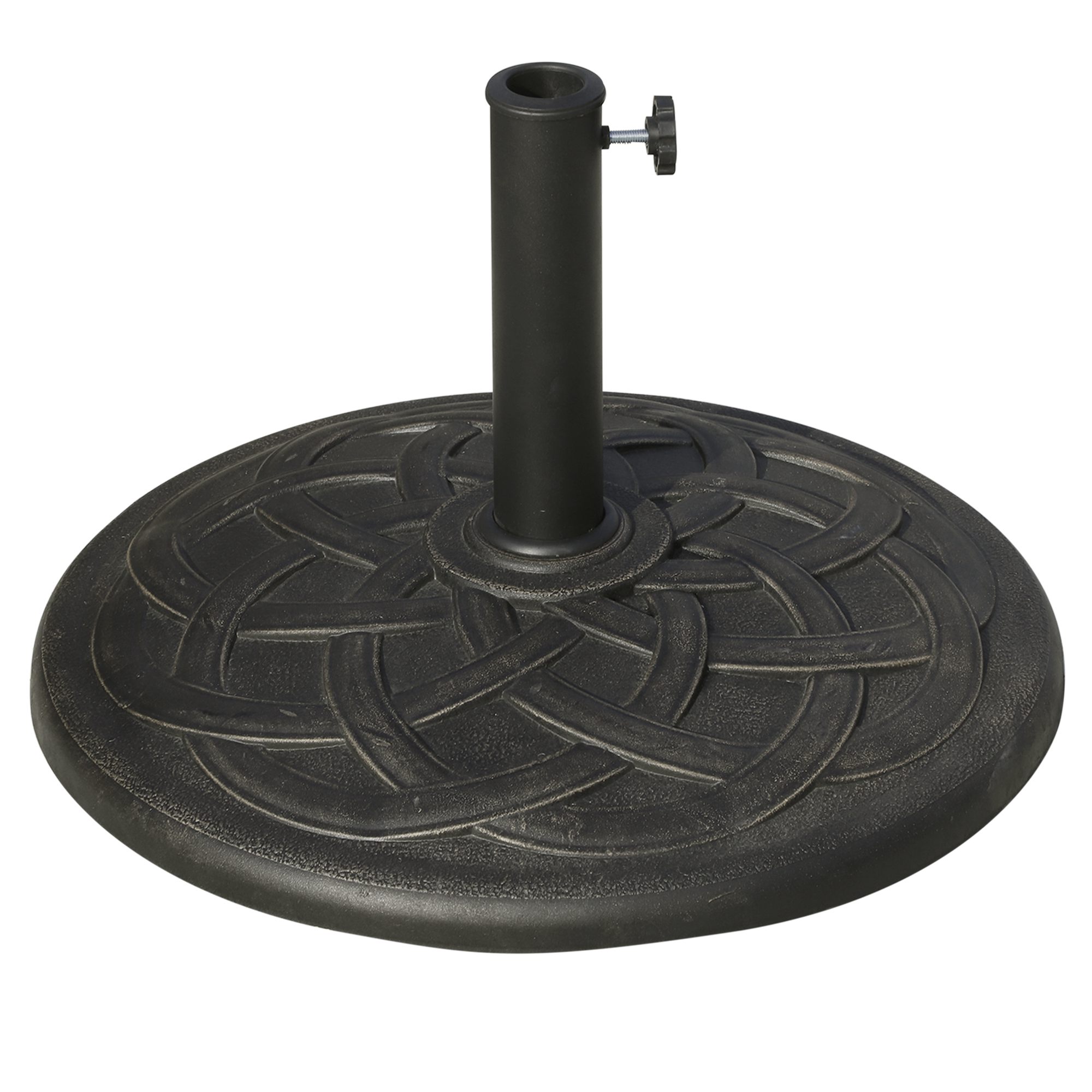 Parasol Base Umbrella Base for ?38mm and ?48mm Poles, Resin-Bronze - Life Essentials