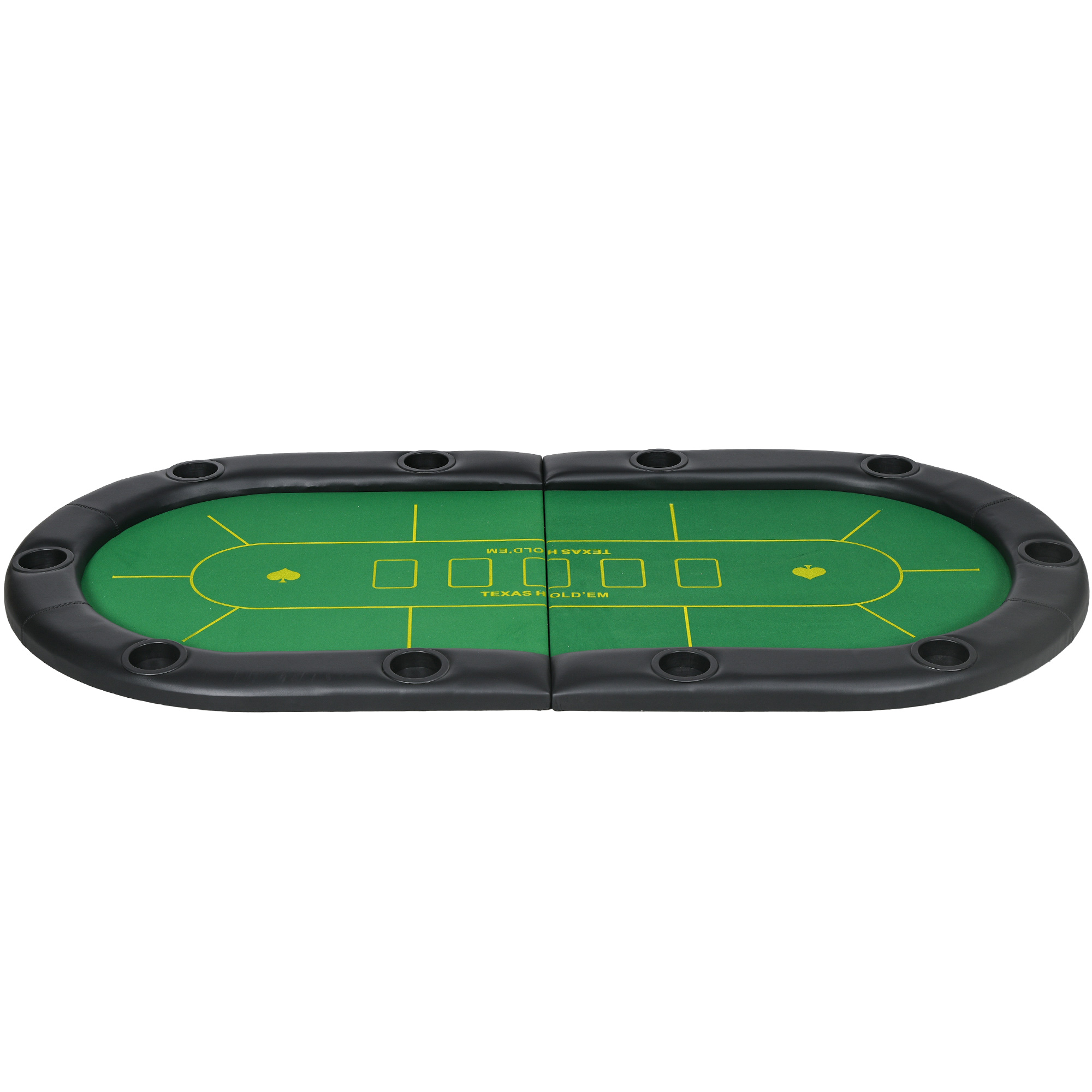 McAlpin Foldable Poker Mat for 10 Players - Green - Life Essentials