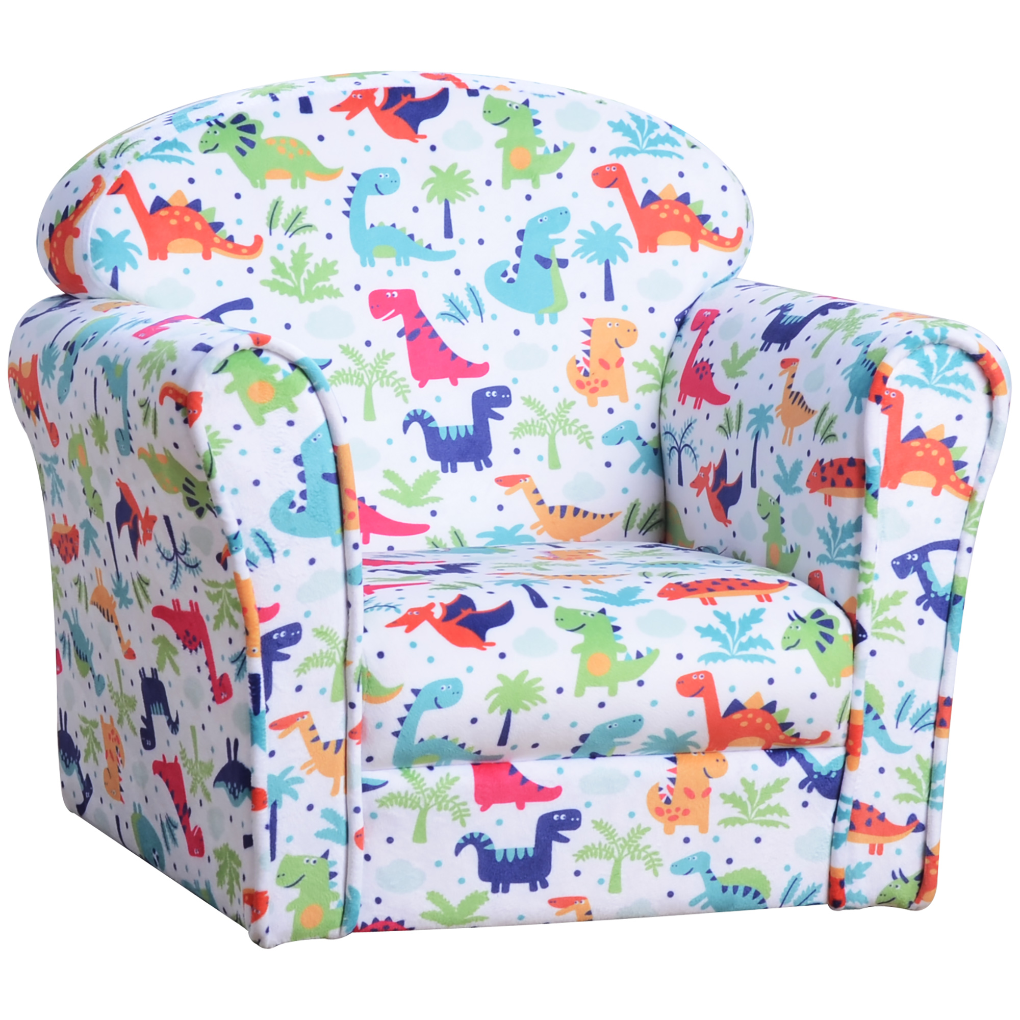 Children Armchair Sofa Tub Non Slip Playroom Seater - Dinosaur Cartoon Pattern - Life Essentials