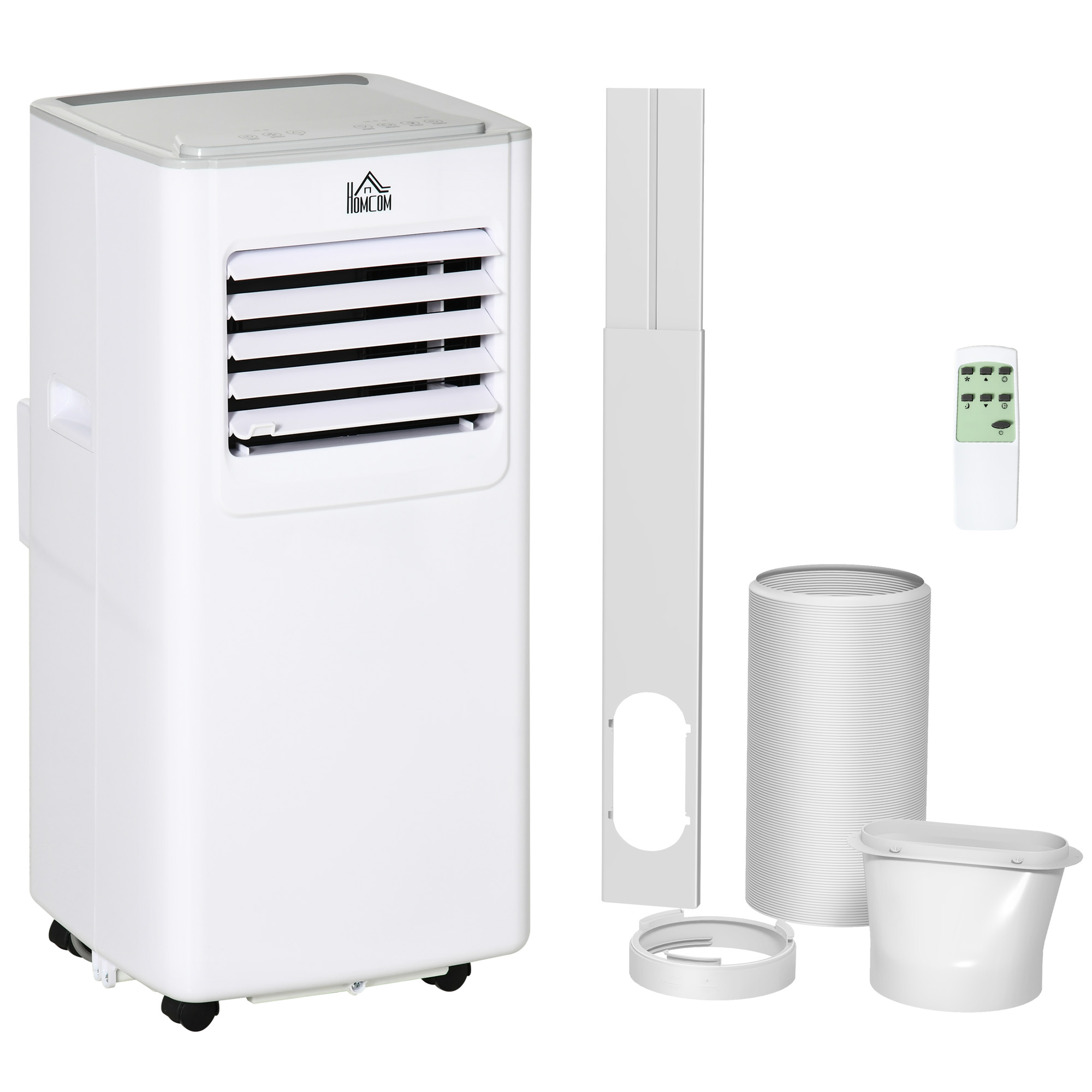7000 BTU Mobile Air Conditioner Portable AC Unit for Cooling Dehumidifying Ventilating with Remote Controller, LED Display for Bedroom, White - Life 