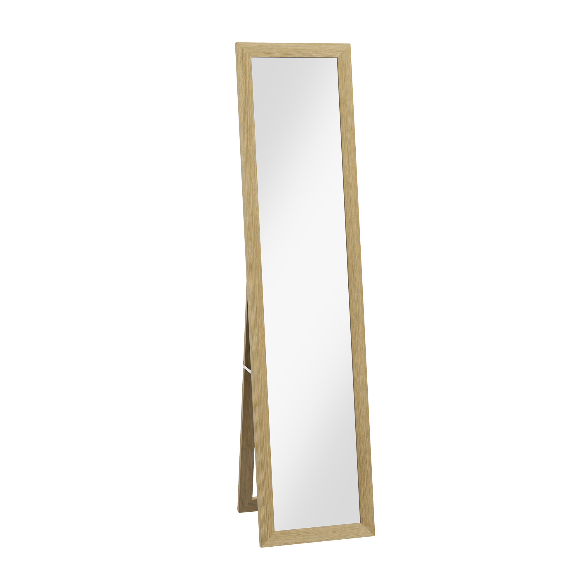 Rustic Full Length Mirror, Hanging and Freestanding Floor Mirror, Farmhouse Decorative Wall Mirror, for Living Room, Bedroom, 155 cm, Natural - Life 