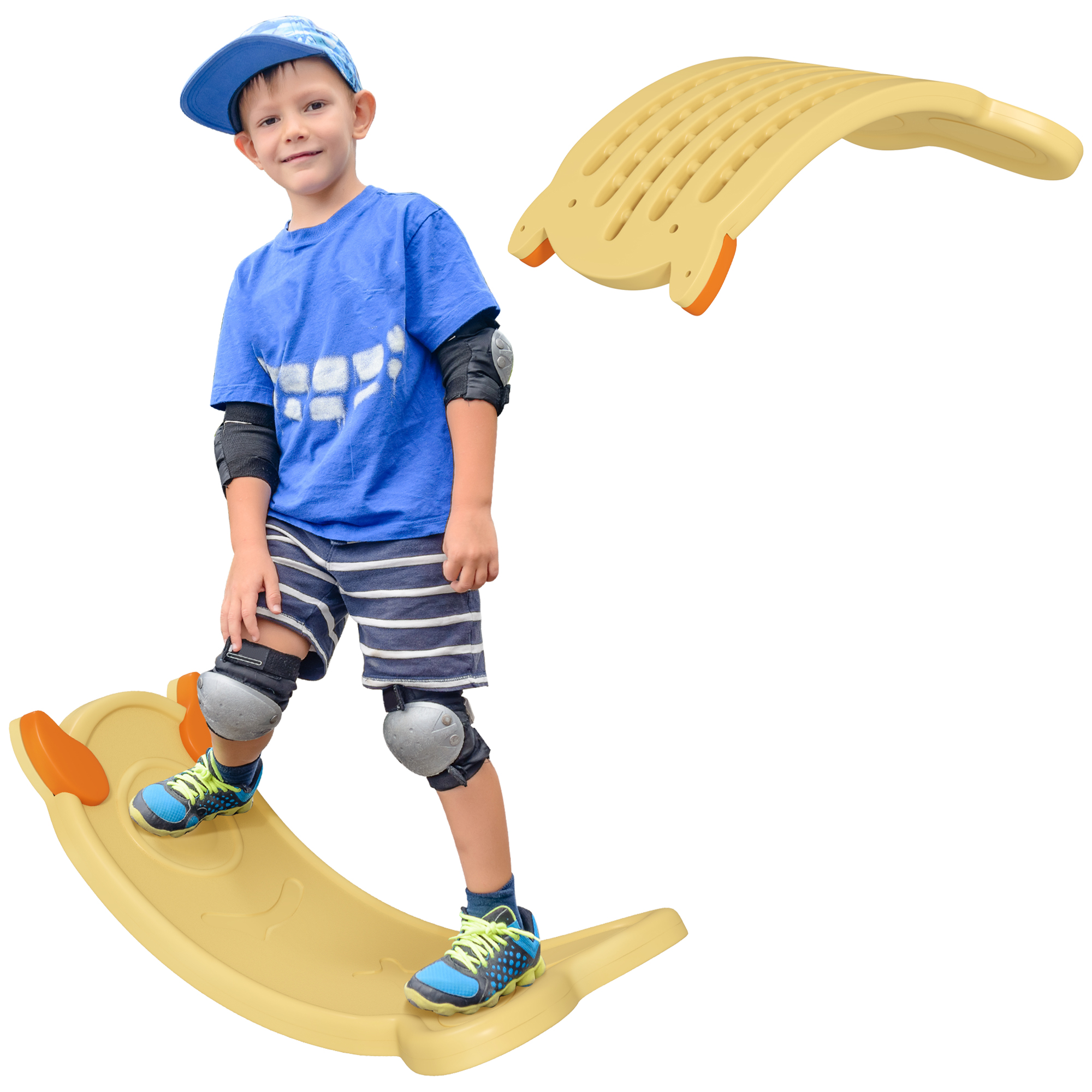 AIVAGO Balance Board for Kids Balance Training & Sensory Play, Yellow - Life Essentials