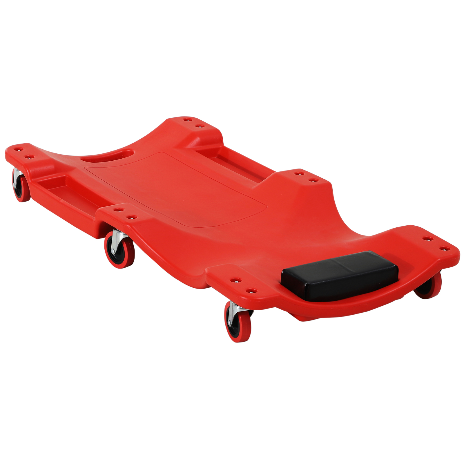 Mechanic Vehicle Creeper Under Car Repair Padded Headrest Rolling Moulded Workshop Garage Assistance w/Tool Tray - Life Essentials