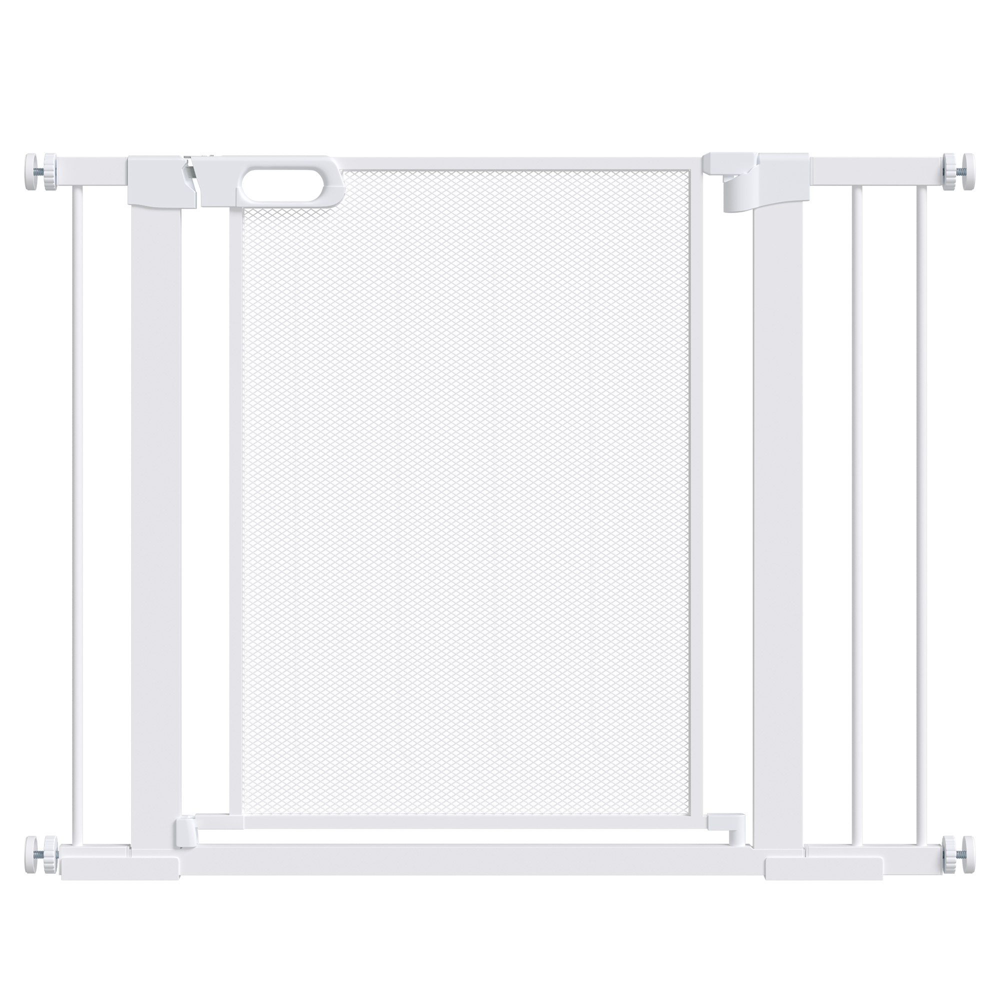 Pressure Fit Safety Gate for Doorways and Staircases, Dog Gate w/ Auto Closing Door, Pet Barrier for Hallways w/ Double Locking - White - Life 