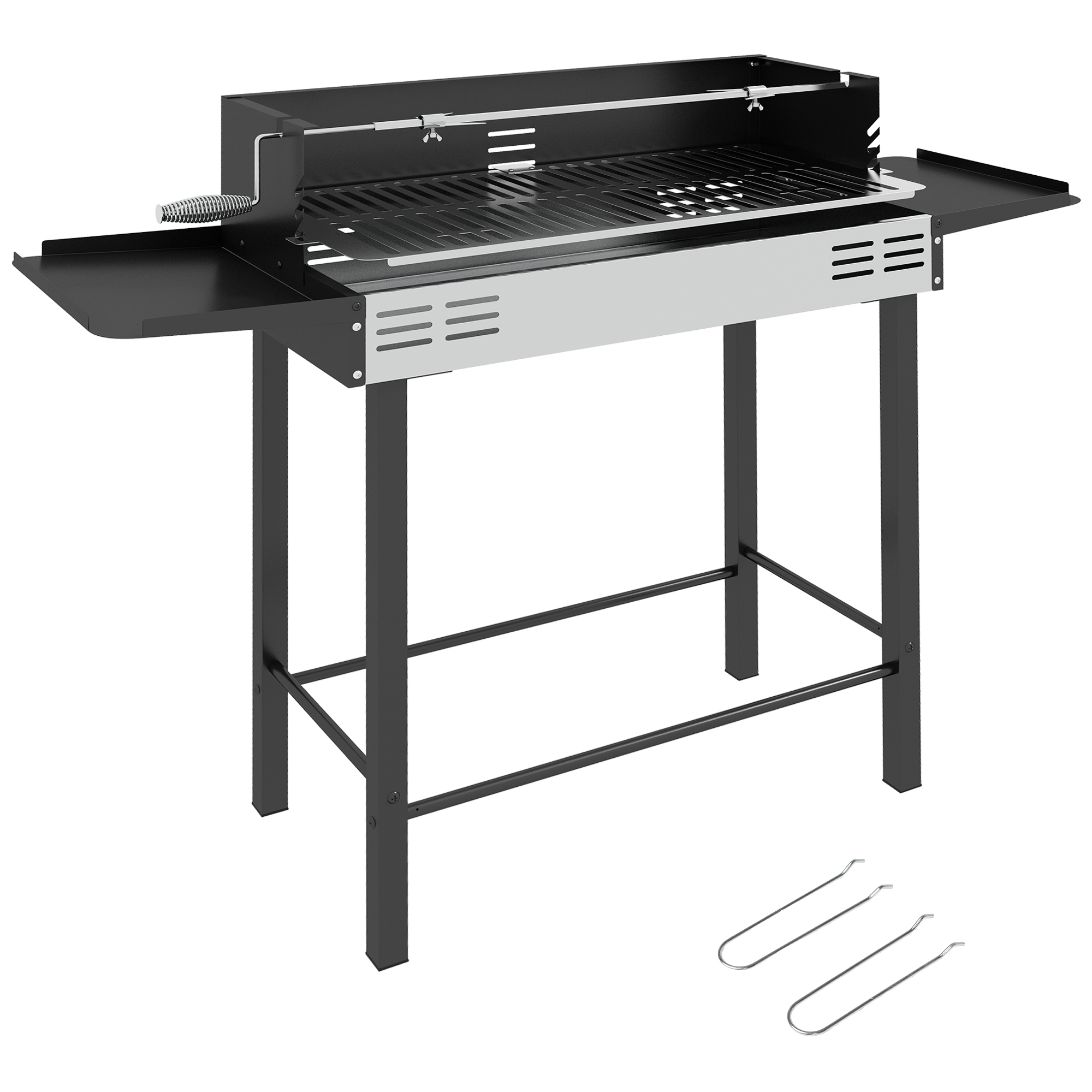 Jones BBQ Rotisserie Grill Roaster for Chicken Turkey - Black - Life Essentials