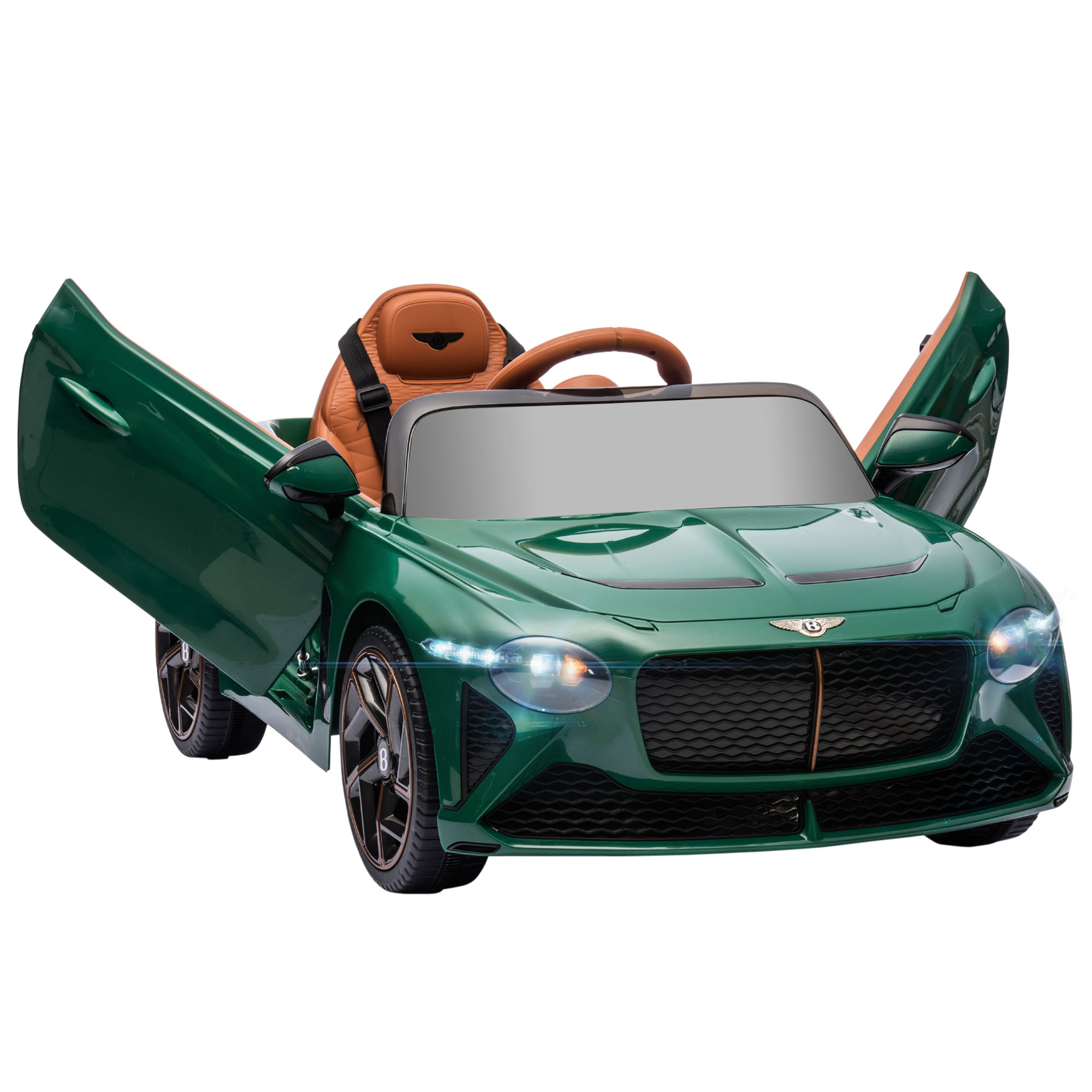 Bentley Bacalar Licensed 12V Kids Electric Ride on Car w/ Remote Control, Powered Electric Car w/ Portable Battery, for Kids Aged 3-5, Green - Life 