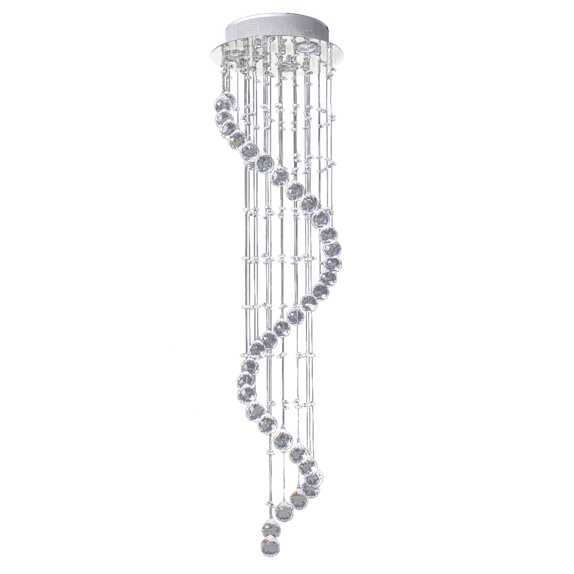 Spiral Crystal Chandelier 160 Octagons