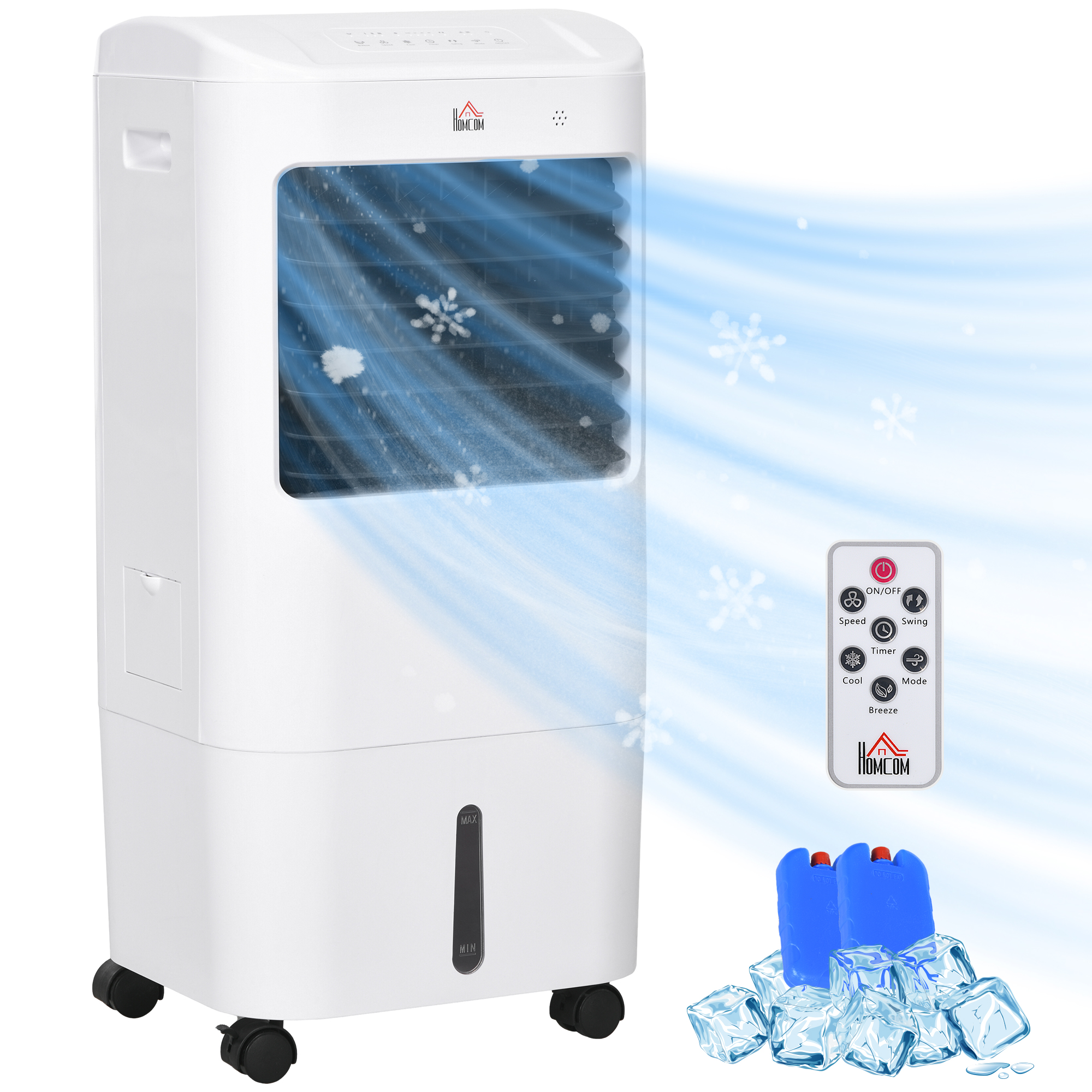 Scott 78cm Portable Evaporative Air Cooler 3-In-1 with Remote Control - White - Life Essentials