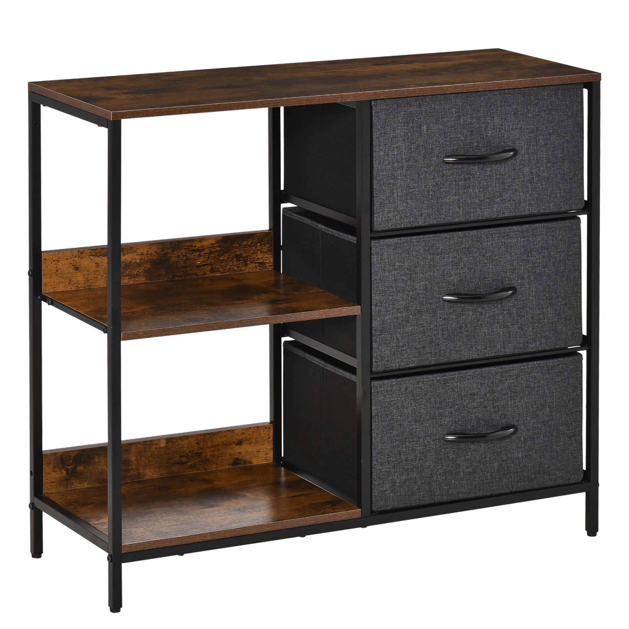 HERON Oak Finish Chest of Drawers - Medium-sized, 3 Drawers - Life Essentials
