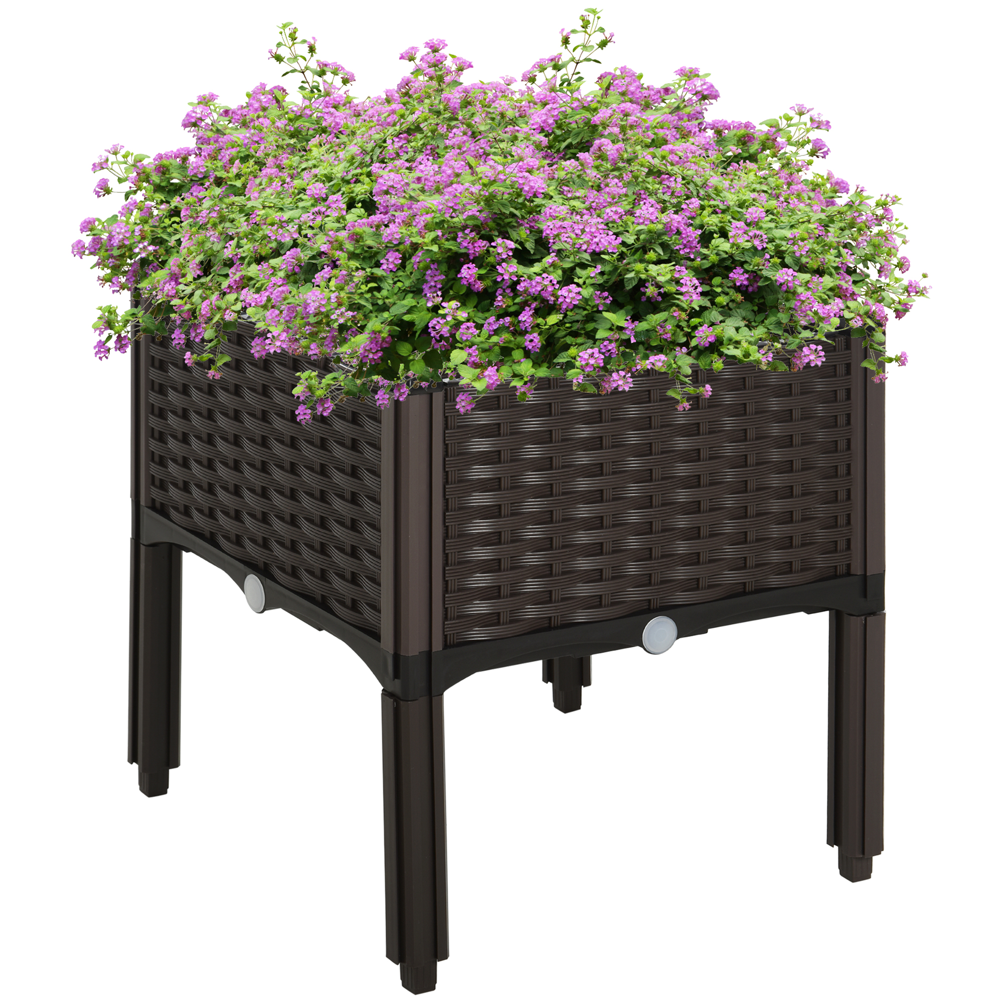Garden Raised Bed Elevated Patio Flower Plant Planter Box Vegetables Planting Container PP - Life Essentials