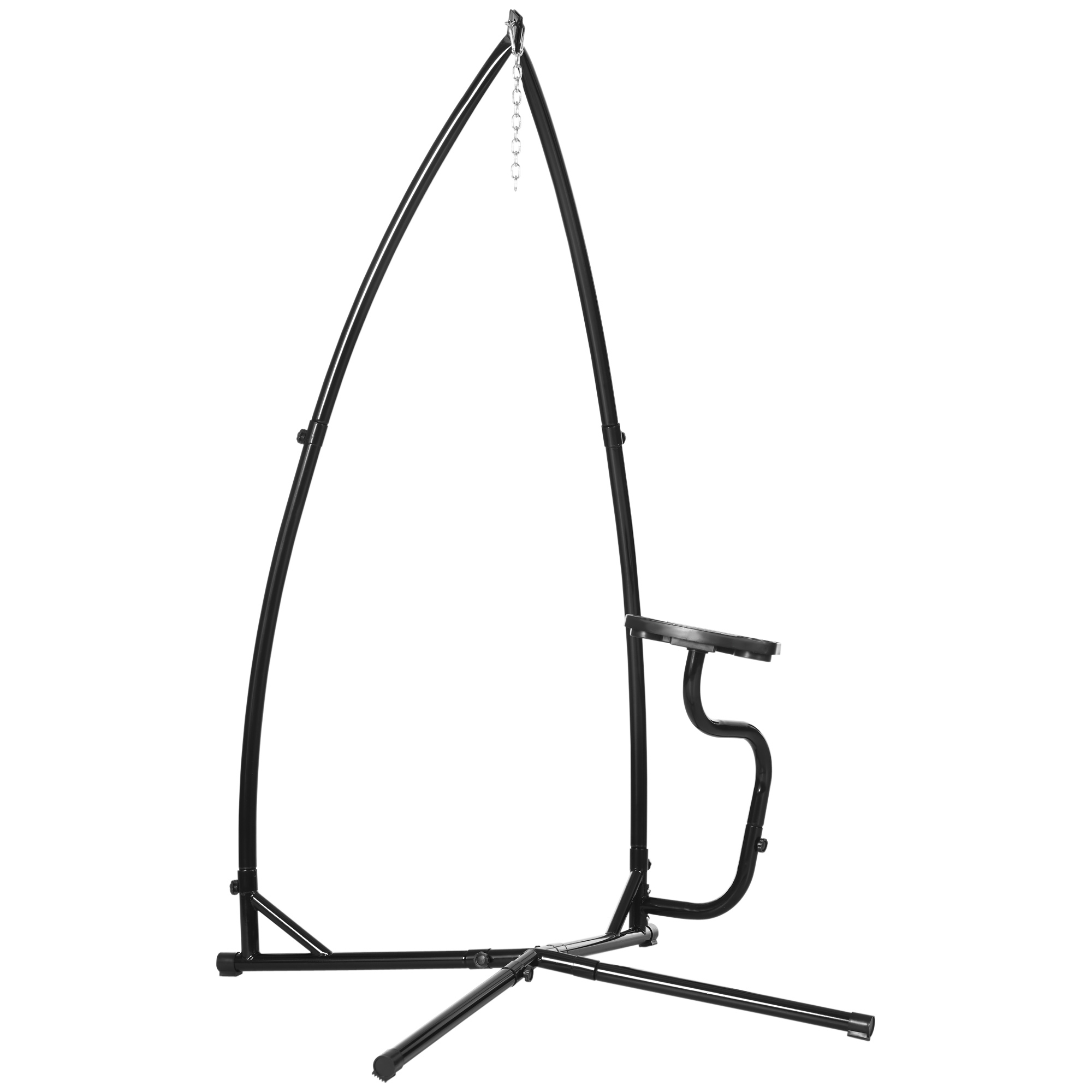 Hammock Chair Stand Only Construction Heavy Duty Metal C-Stand for Hanging Hammock Chair Porch Swing Indoor or Outdoor Use - Life Essentials