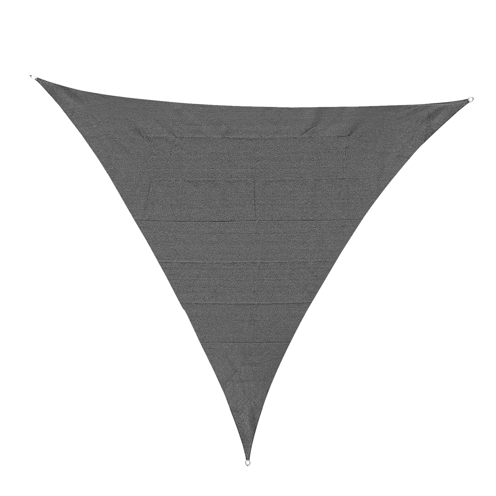 5x5m Triangle Sun Shade Sail Outdoor UV Protection Canopy w/ Steel Rings Ropes UV Block Outdoor Patio Shelter Grey - Life Essentials