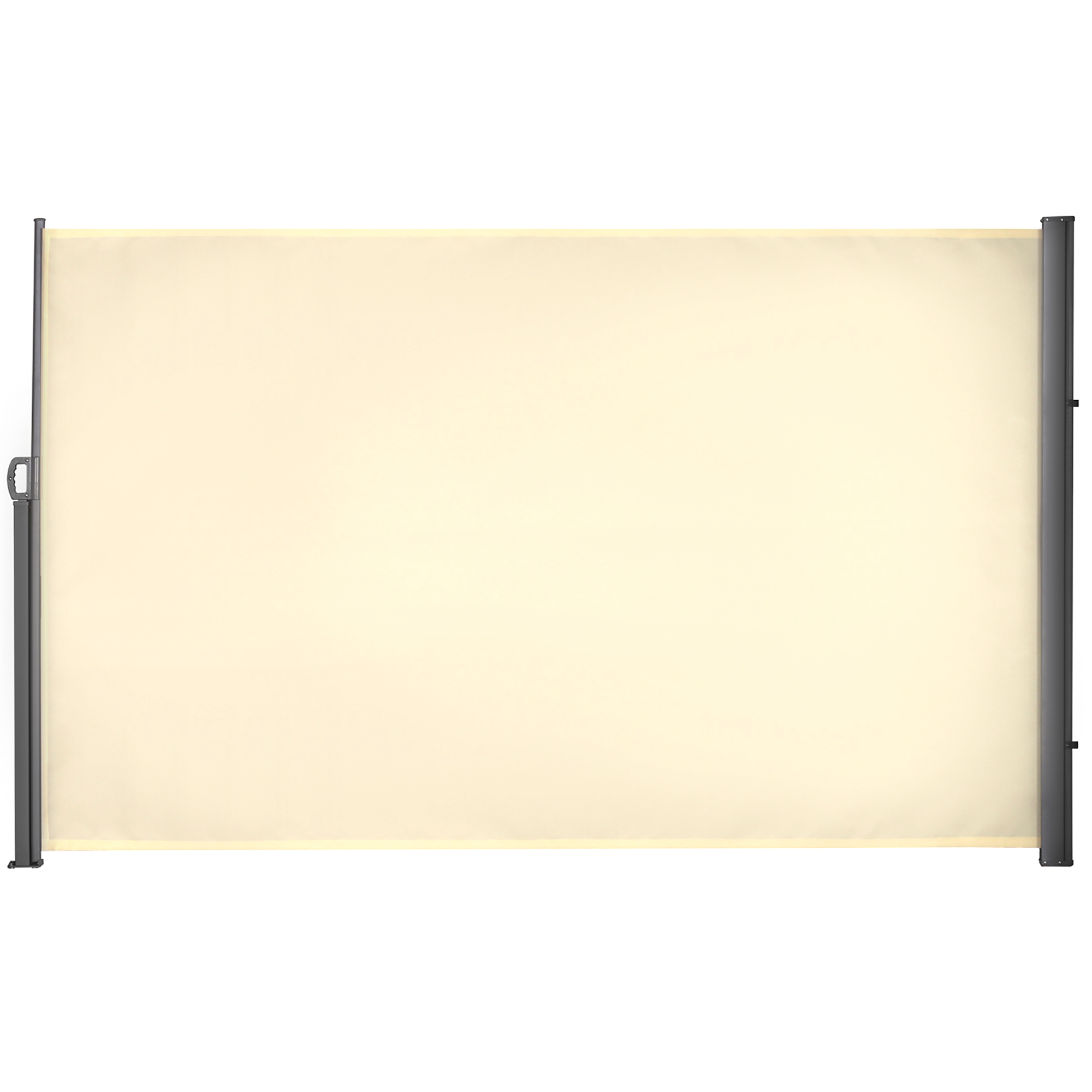 Retractable Sun Side Awning Screen Fence Patio Garden Wall Balcony Screening Panel Outdoor Blind Privacy Divider (3x1.8M, Cream White) - Life 