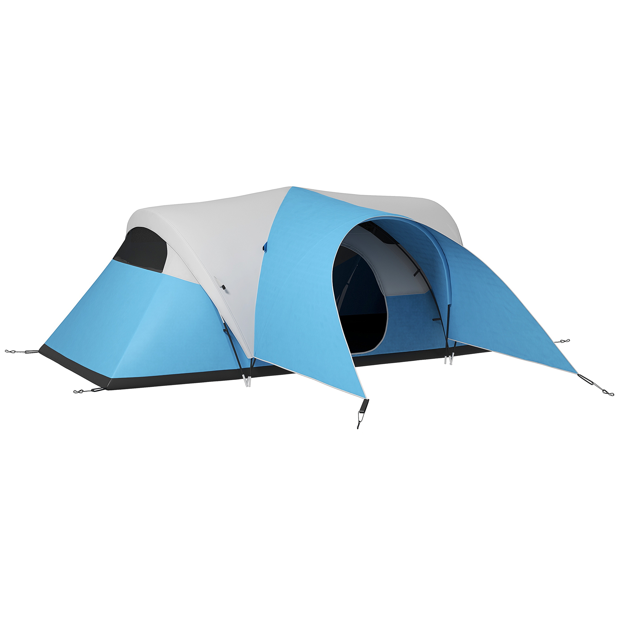 Jones 3000mm Waterproof Camping Tent for 5-6 Man Family Tent - Blue - Life Essentials