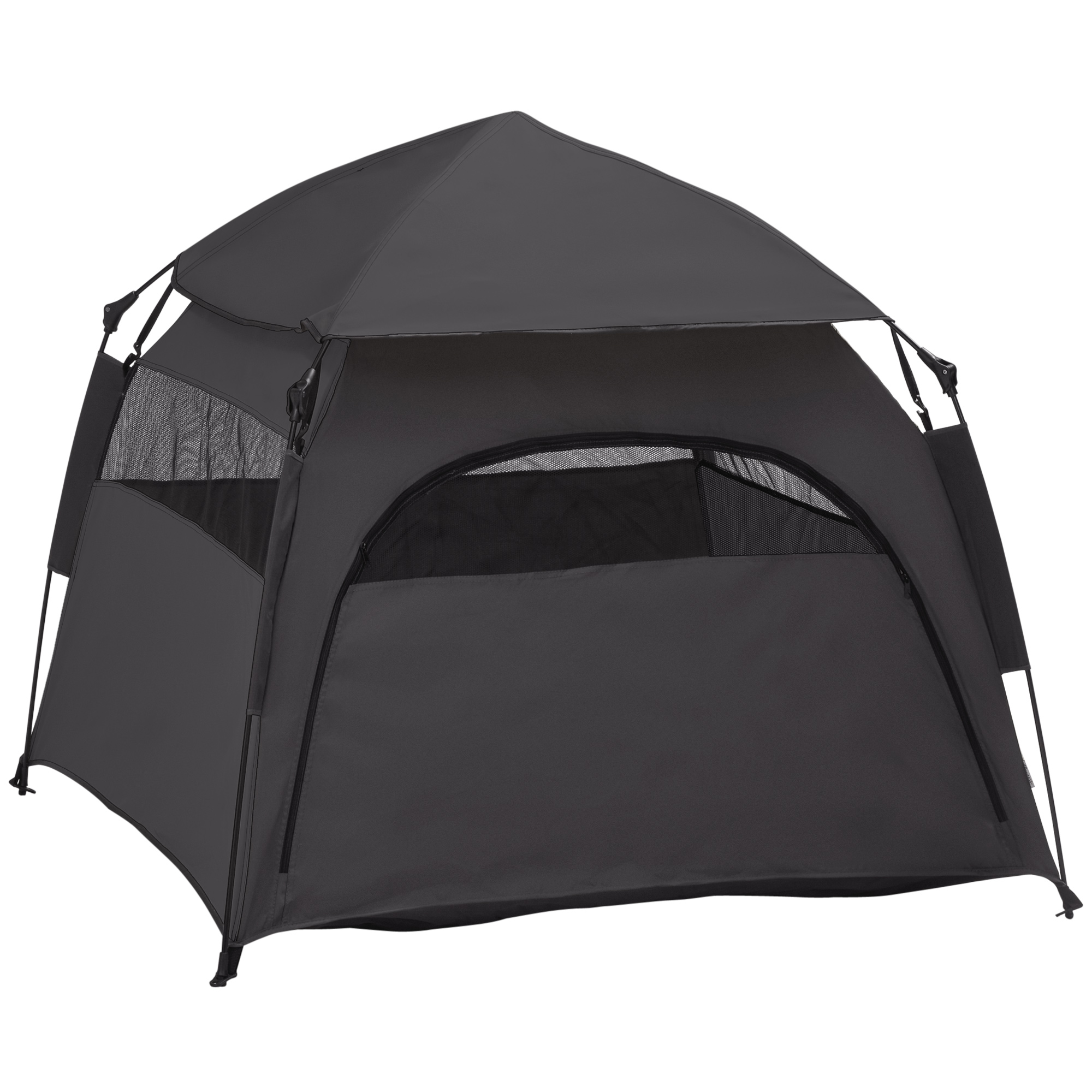 PAWSTER Foldable Dog Cat Tent with Water-Resistant Oxford, Carry Bag for Extra Large Dog, Charcoal Grey - Life Essentials